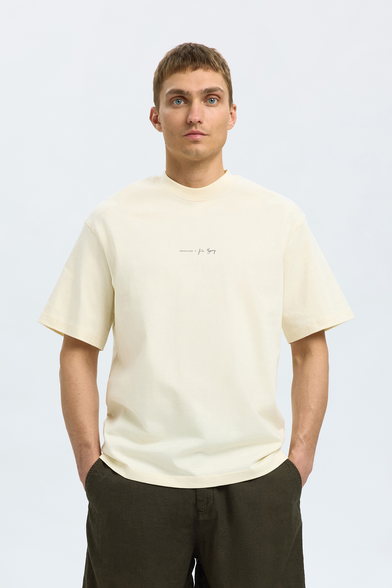 Heren t-shirt kortemouw geel