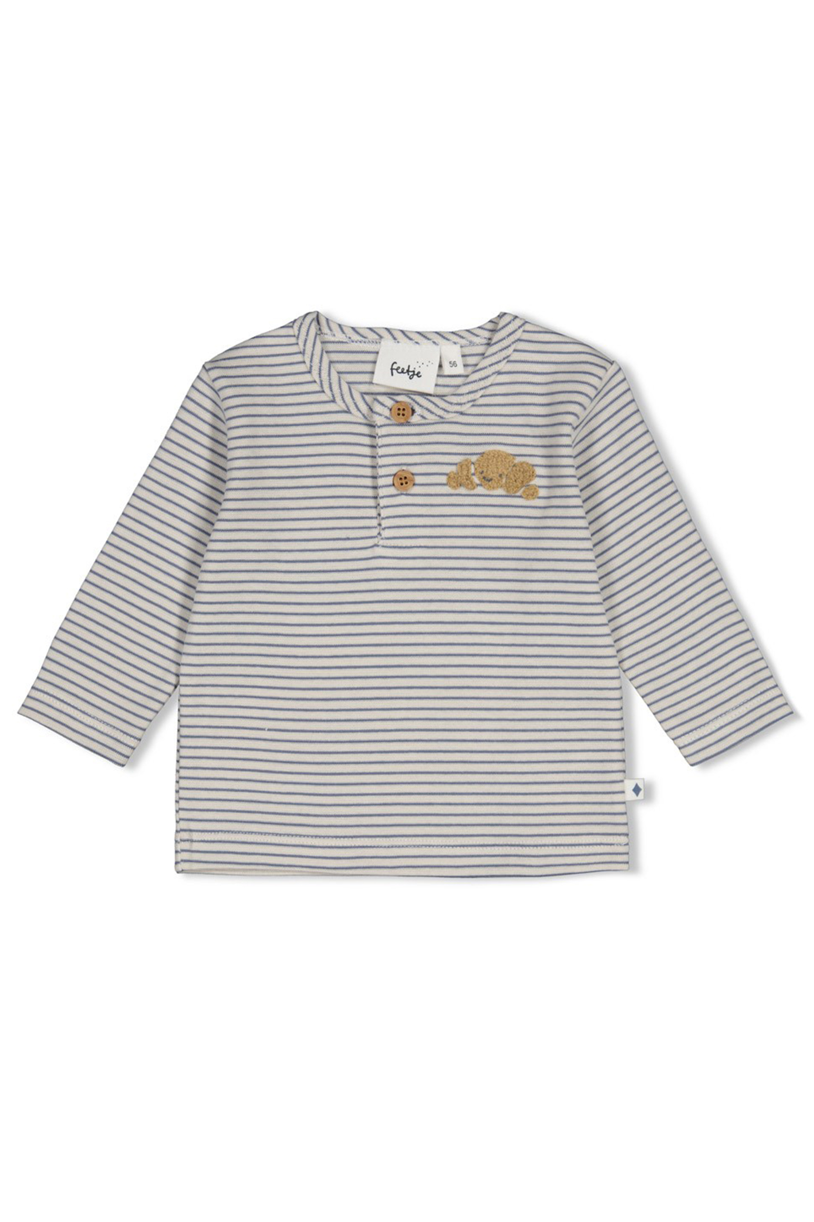 Baby t-shirt lange mouw blauw