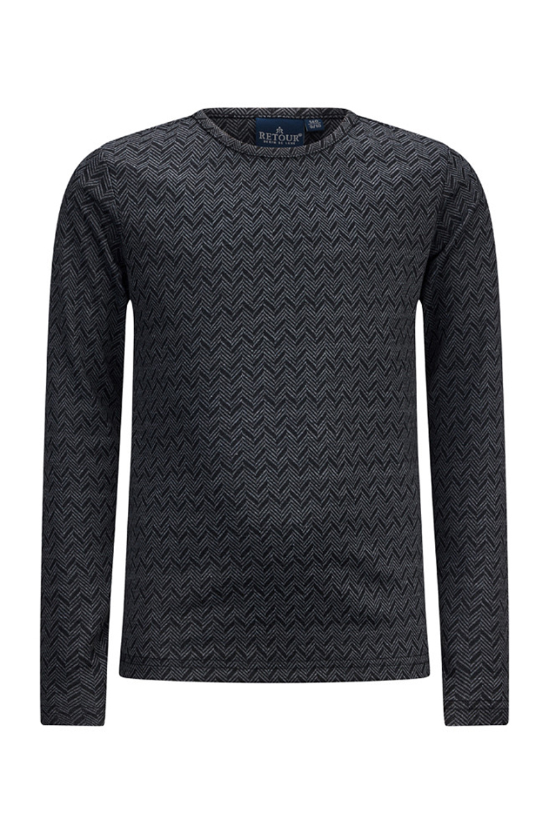 Meisjes t-shirt lange mouw zwart