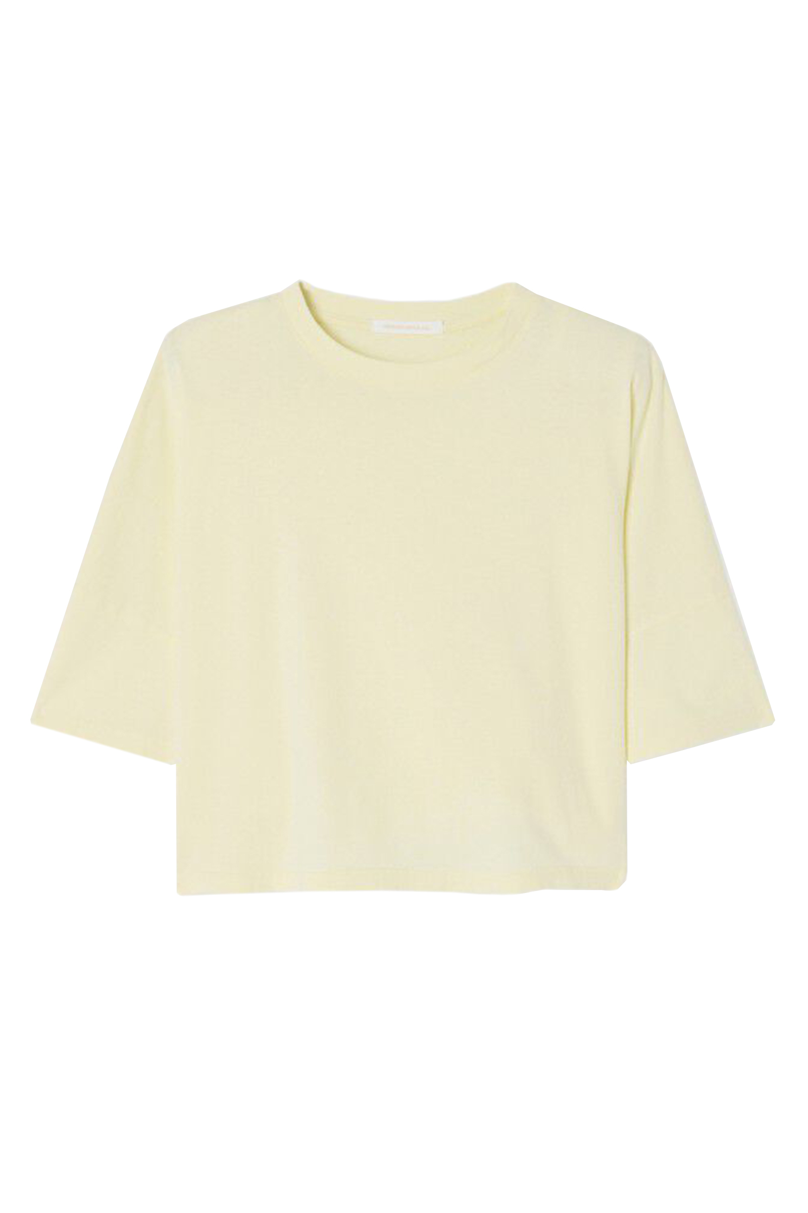 Dames t-shirt korte mouw geel