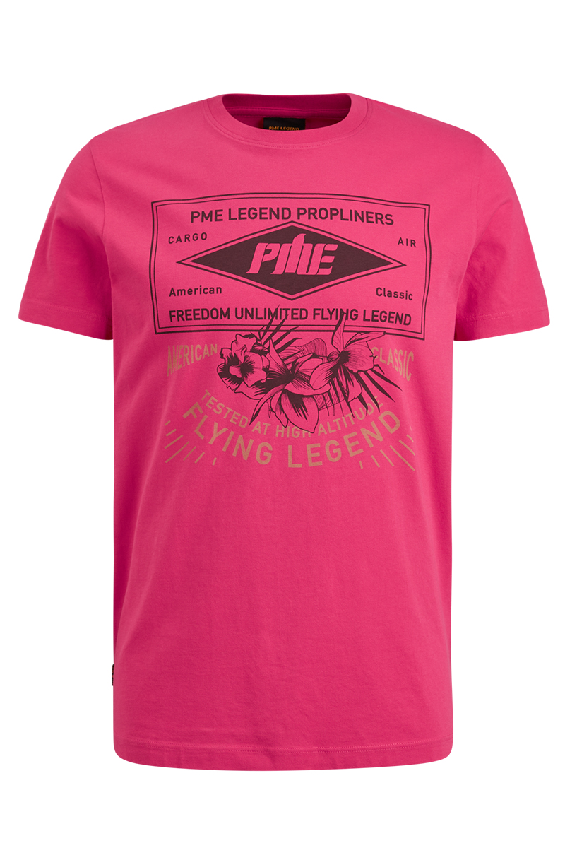 PME Legend Short sleeve r-neck Single Jersey Rood-2 1