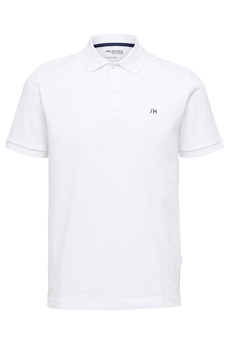 Selected SLHDANTE SS POLO NOOS Wit-1 1