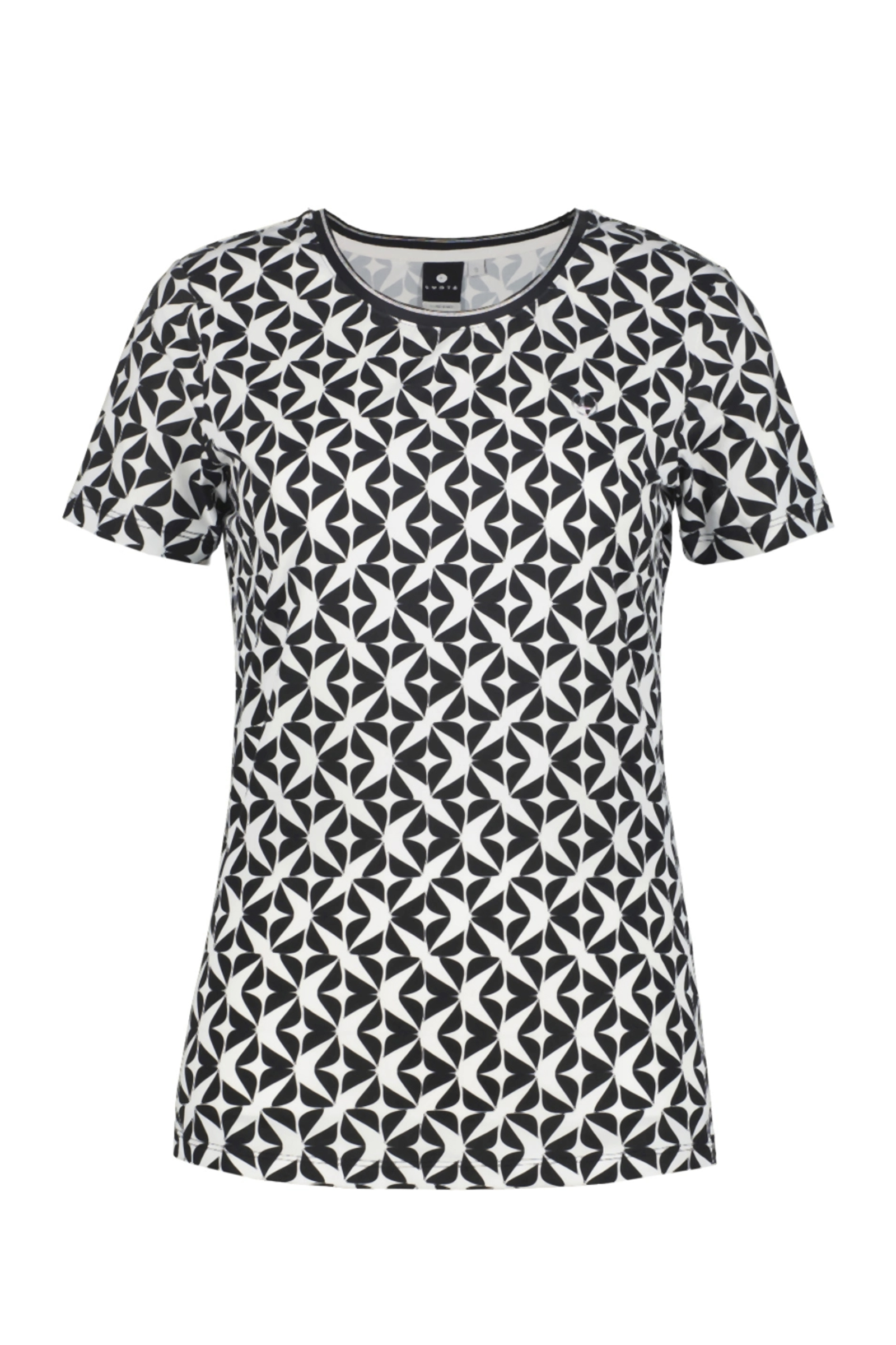 Tennis dames t-shirt km zwart