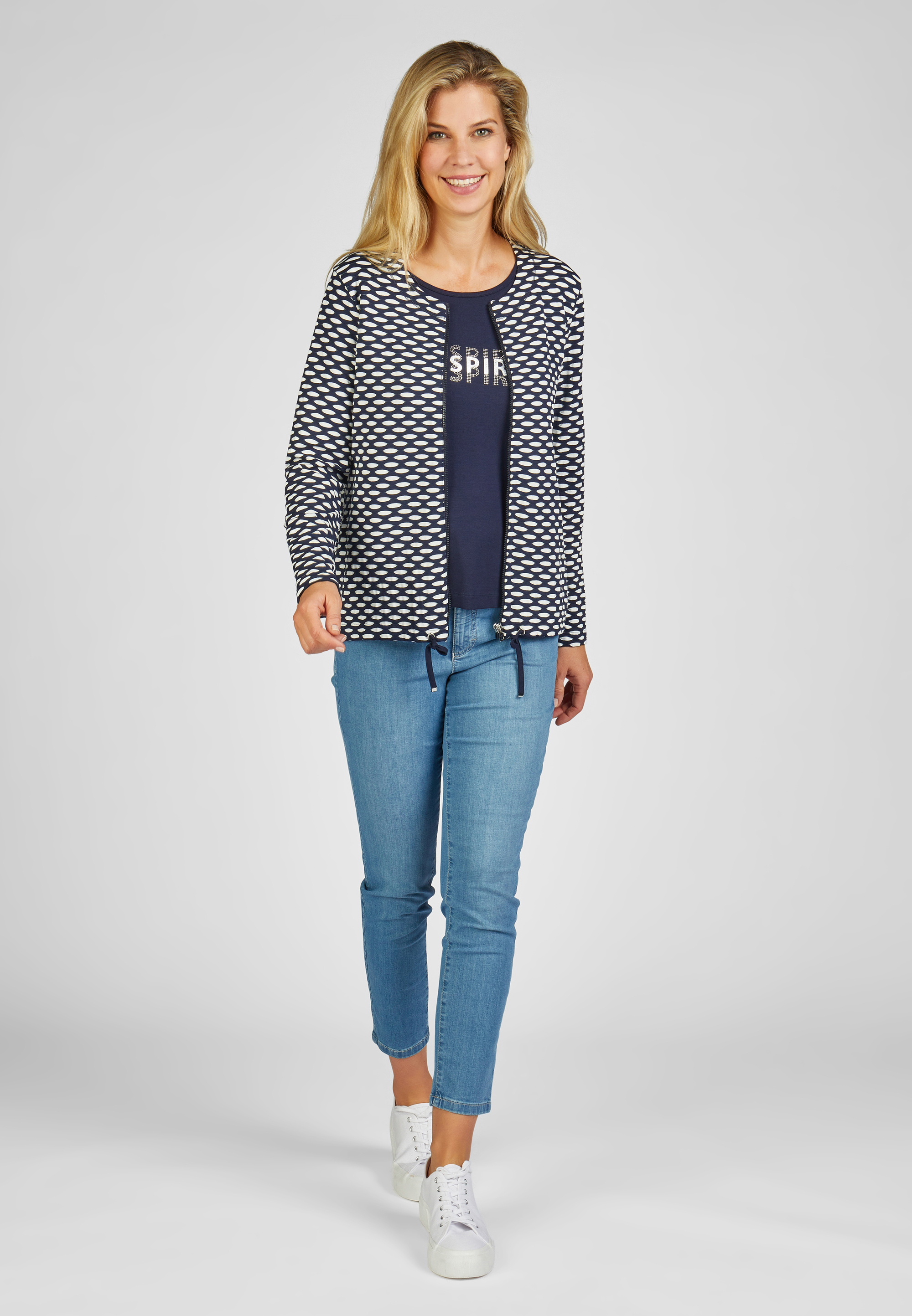 Dames twinset blauw