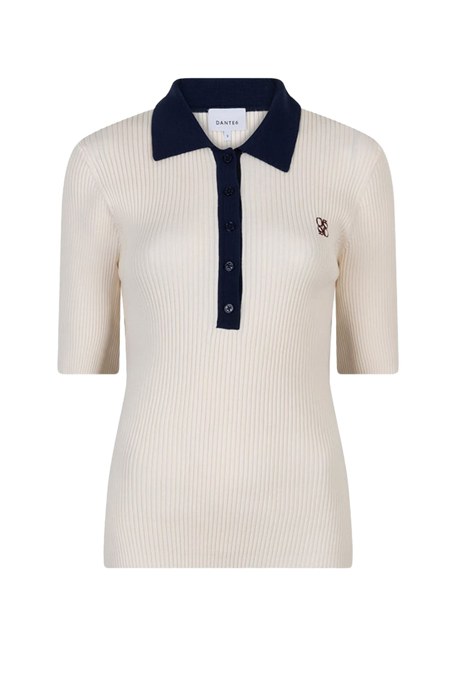 Dames polo ecru