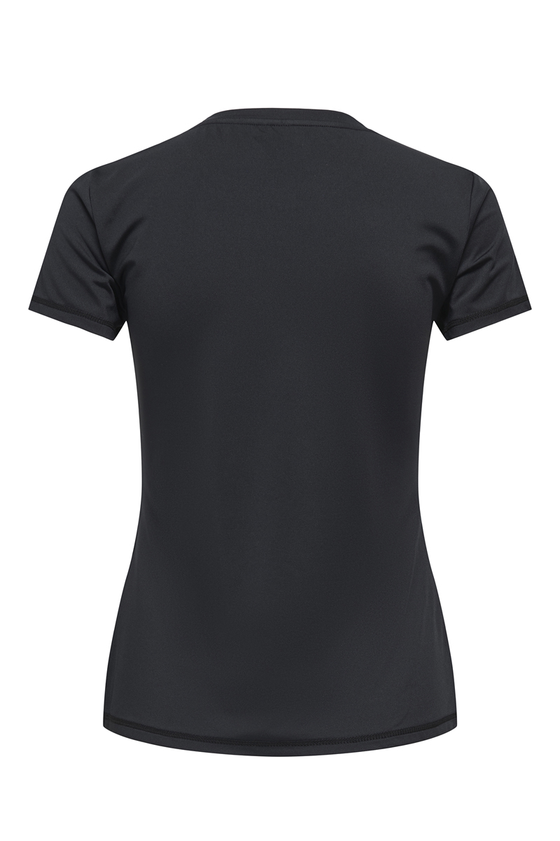 Fitness dames t-shirt km zwart