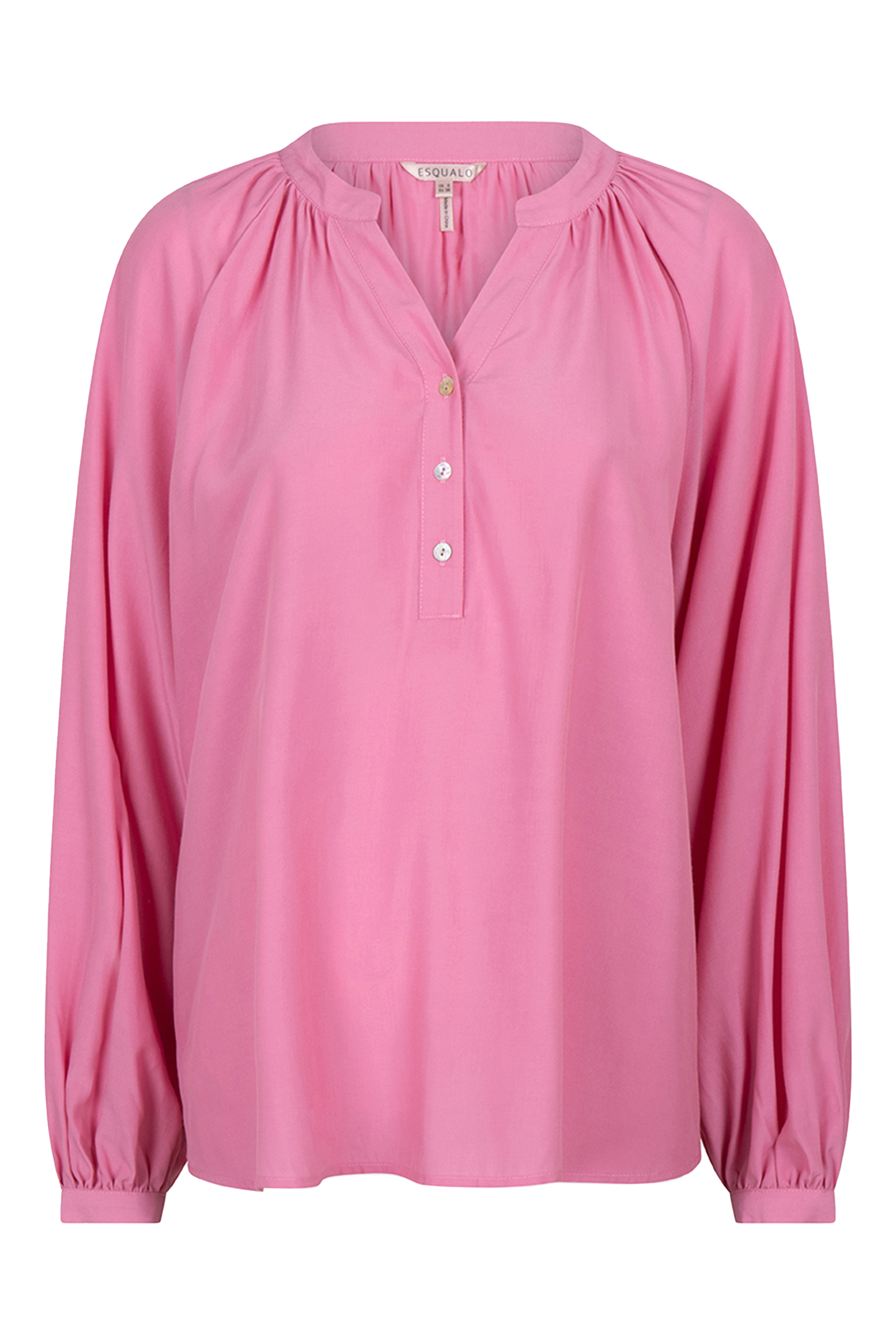 Dames blouse lange mouw rose