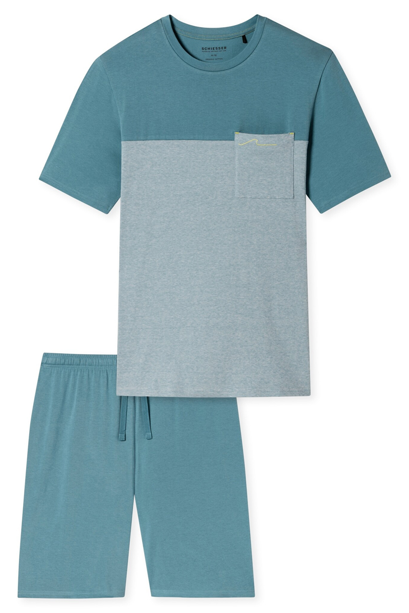 Nachtmode heren pyjama blauw