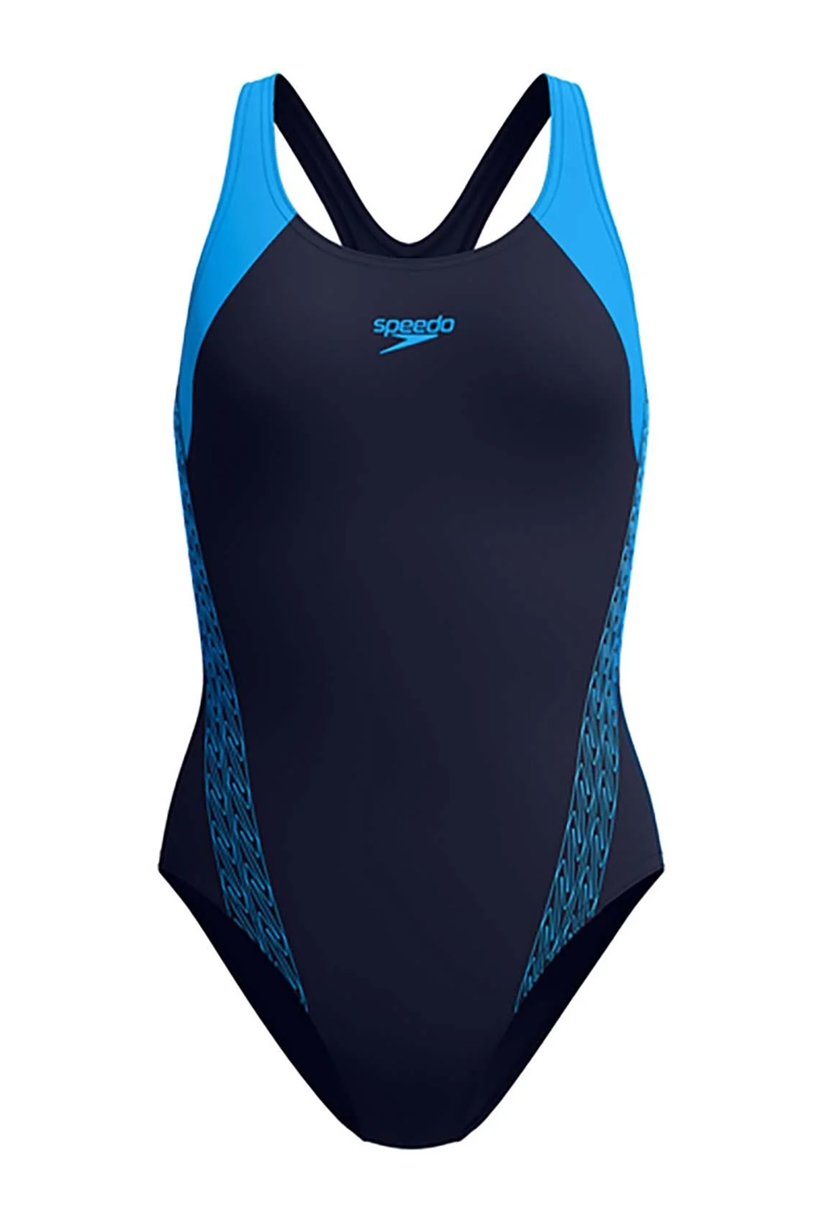 Bad/beach dames badpak sport blauw