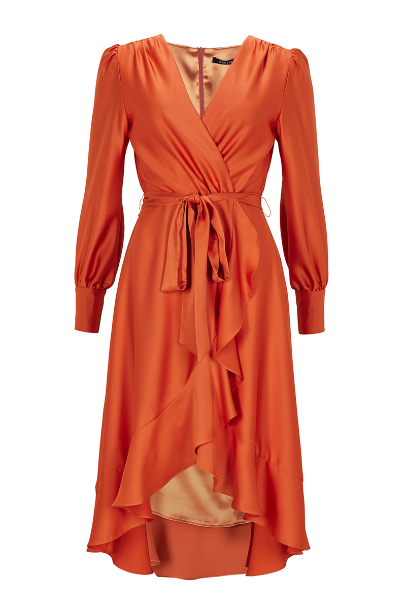 Swing Midi Dress Oranje-1 1