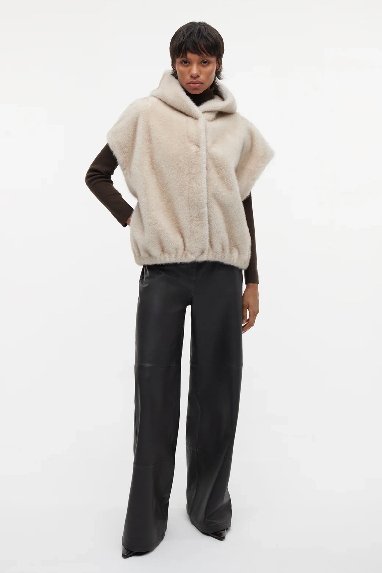 Dames gilet bruin