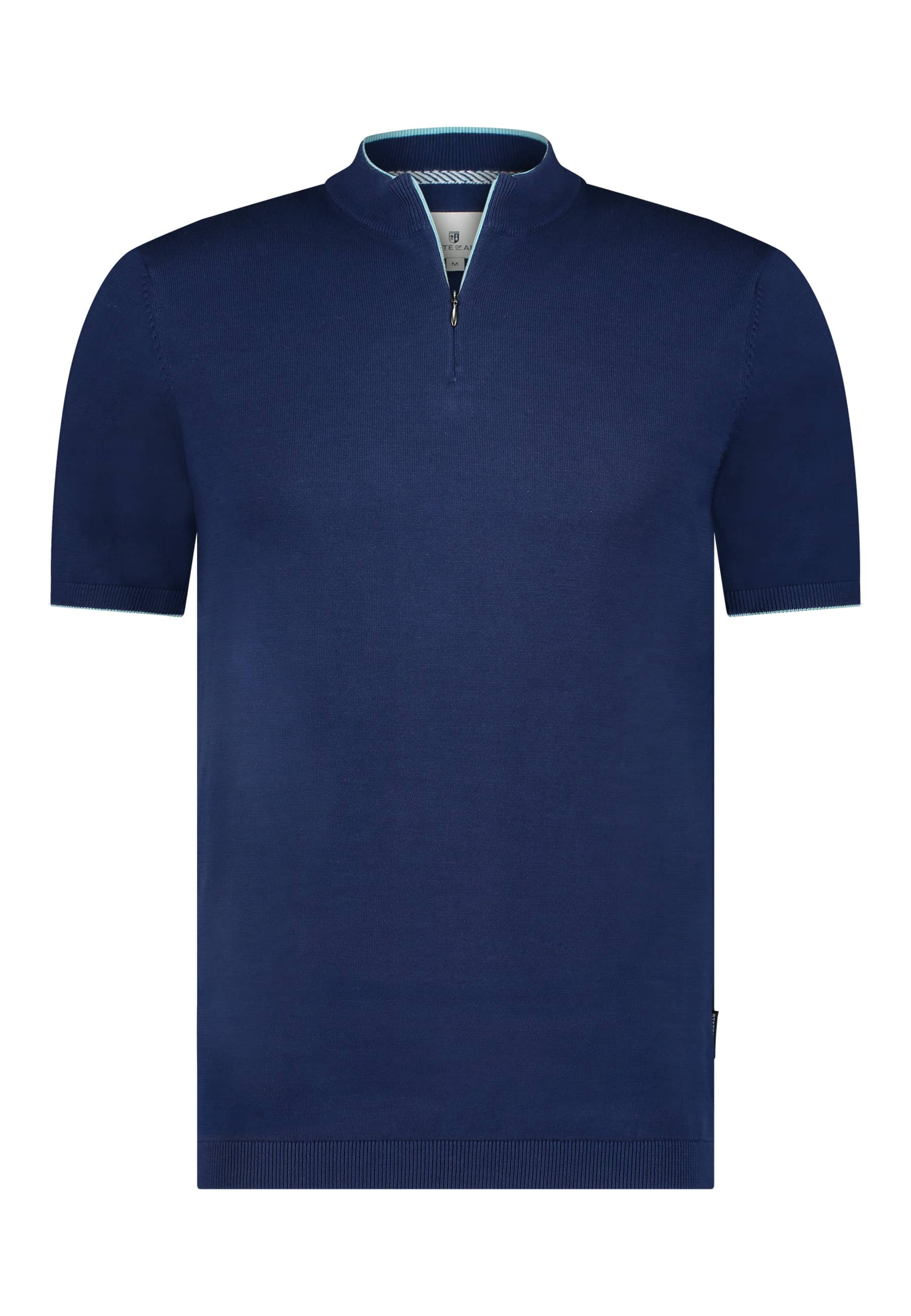 State of Art Poloshirt Knitted SS Blauw-1 1