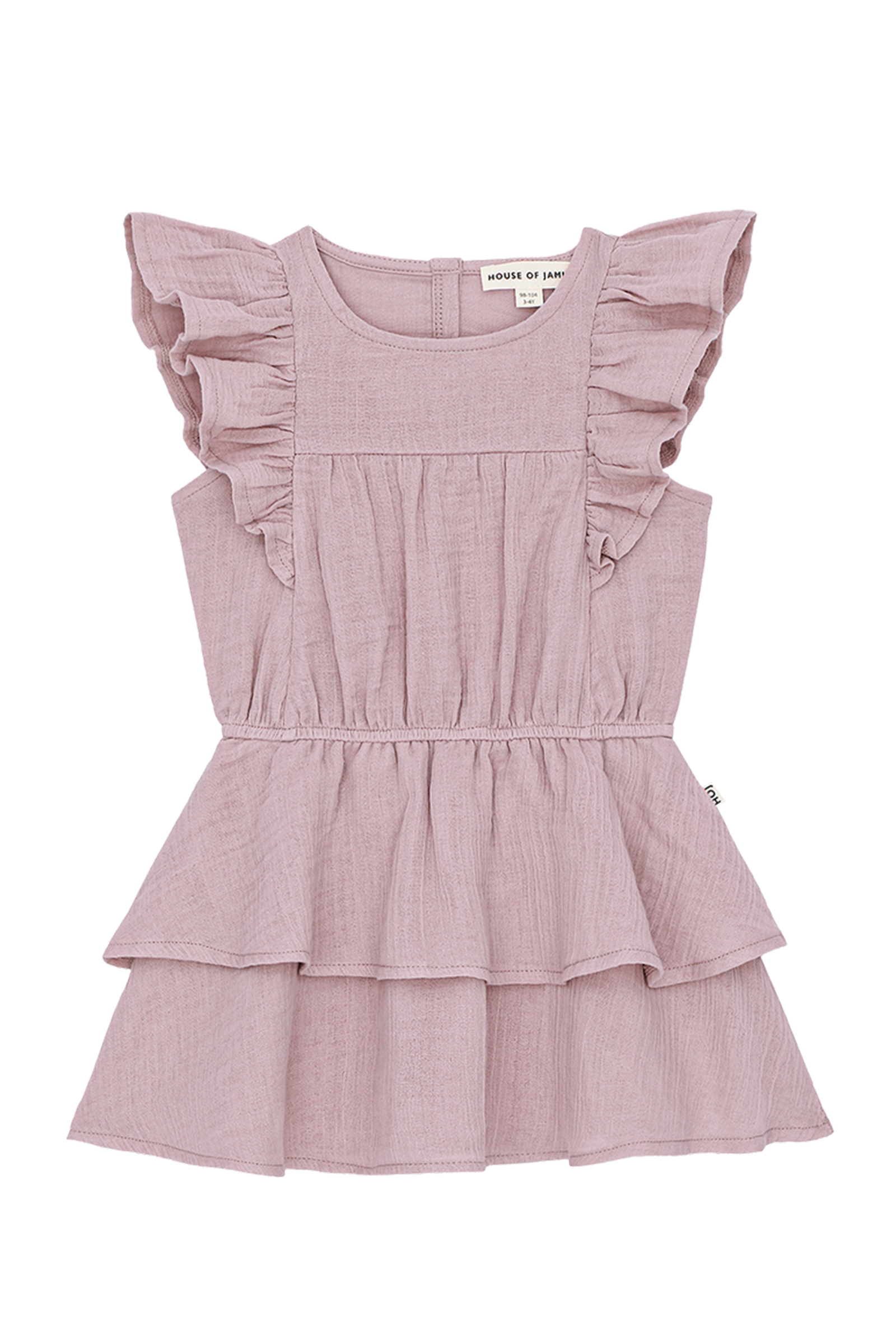 House Of Jamie Sleeveless ruffled dress Paars-1 1