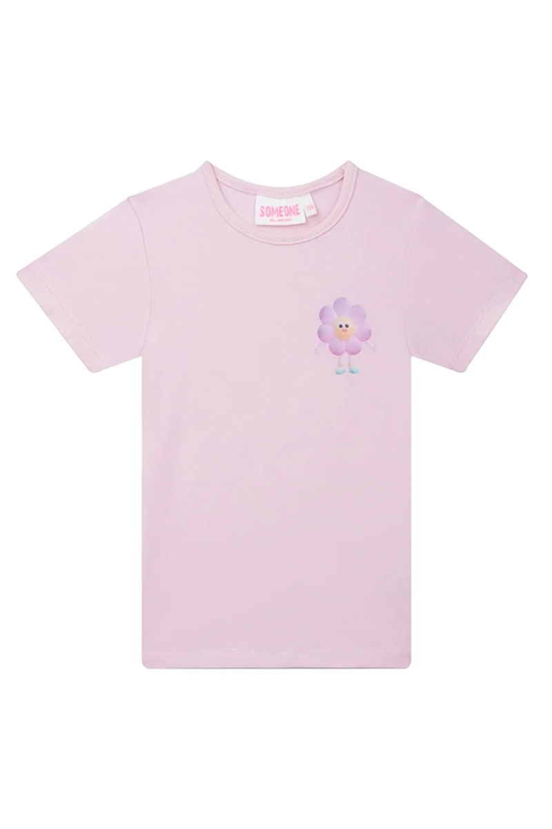 Meisjes t-shirt korte mouw rose