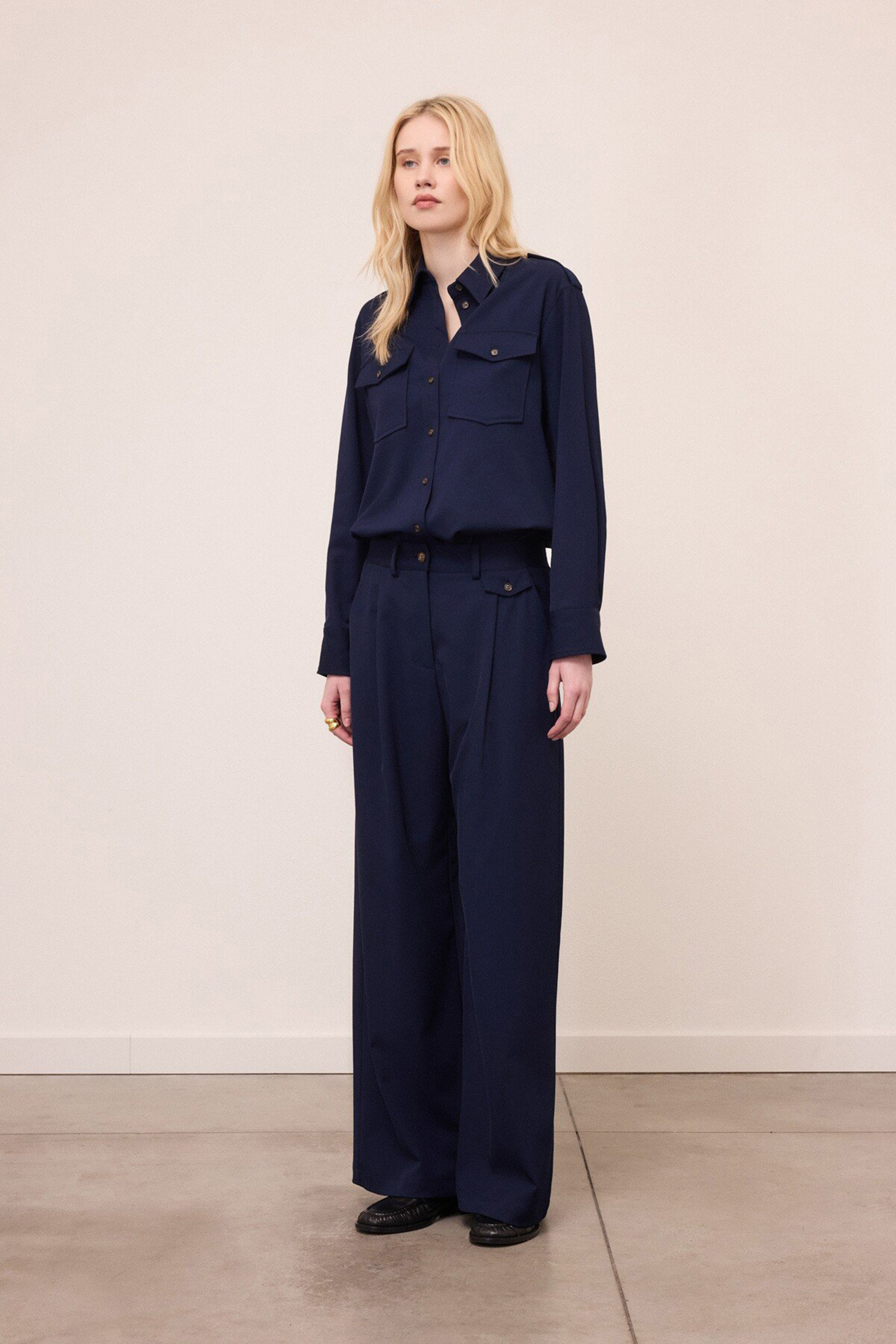 Dames broek blauw