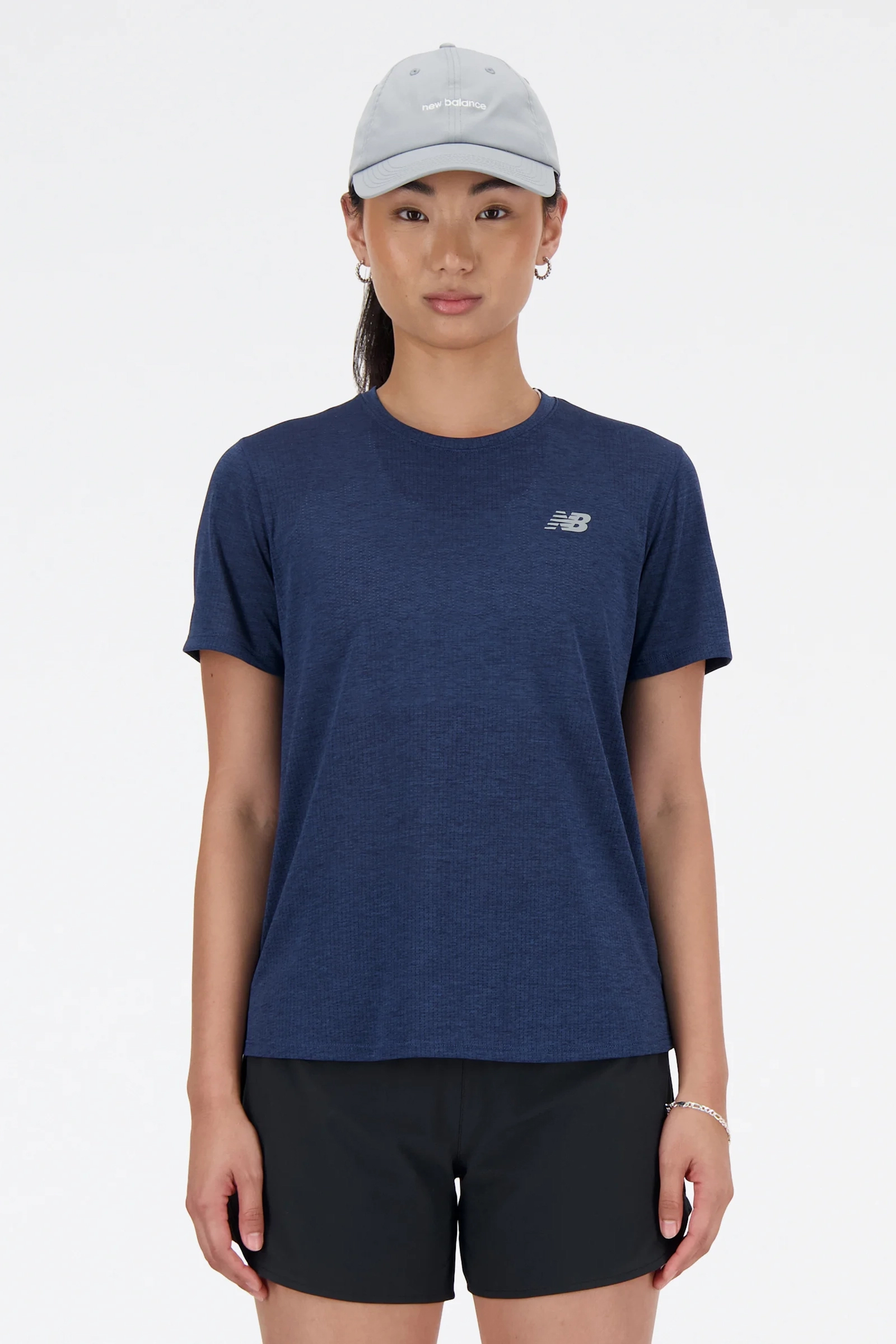 Fitness dames t-shirt km blauw