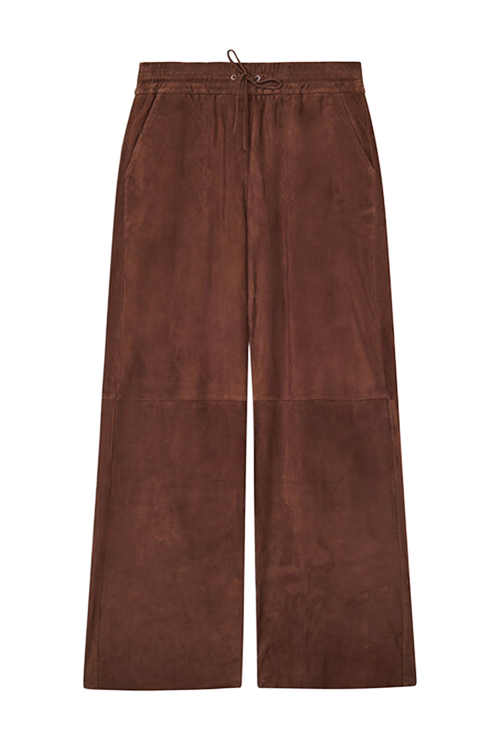 Dames leren broek bruin