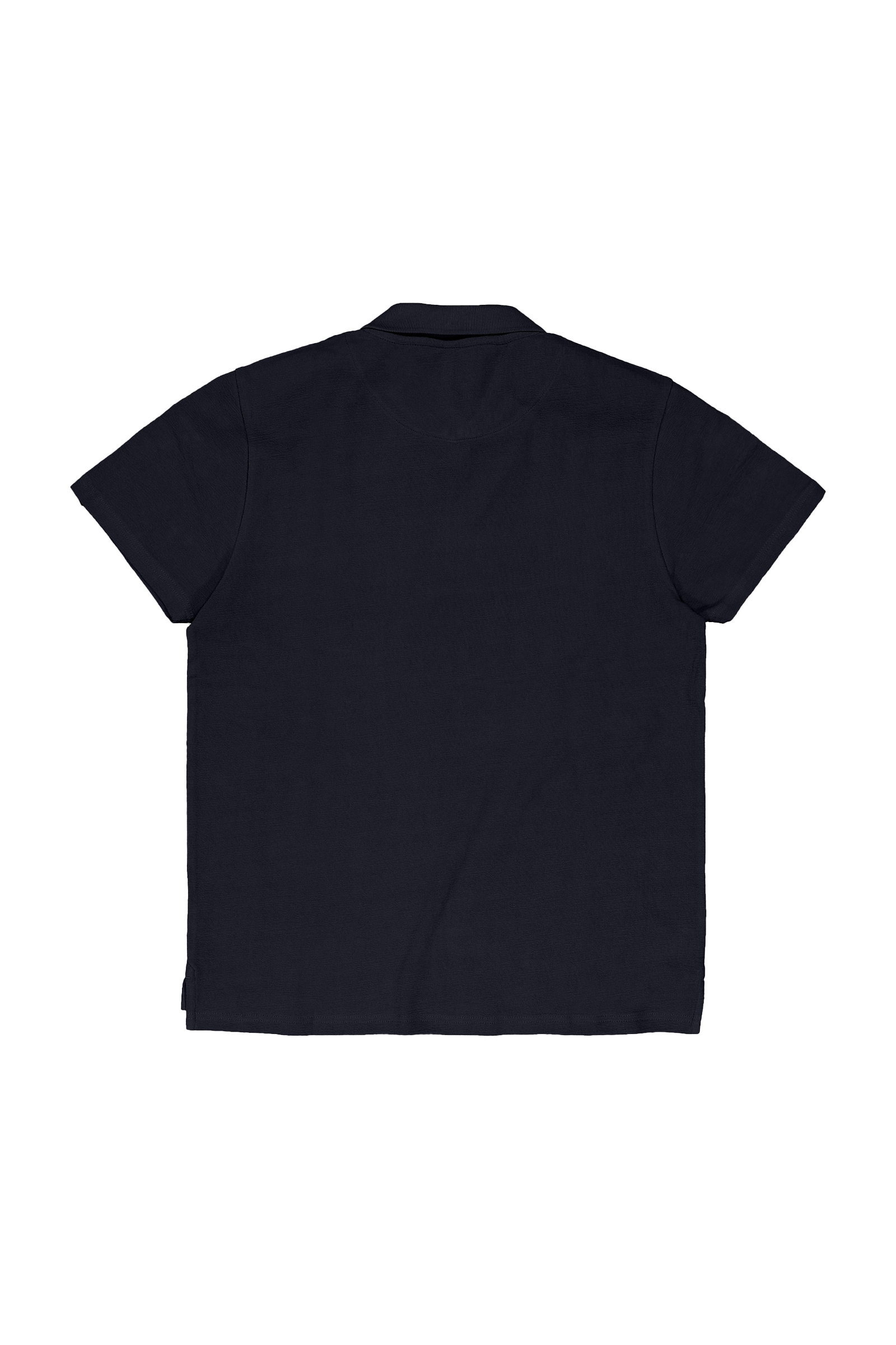Heren polo korte mouw blauw