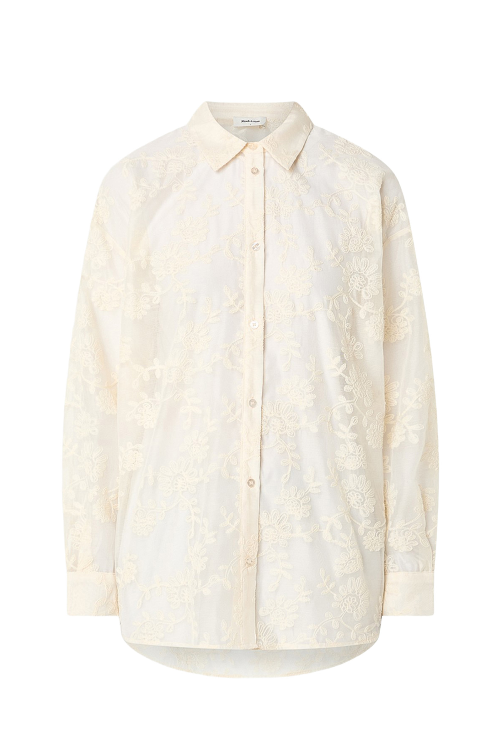 Dames blouse lange mouw ecru