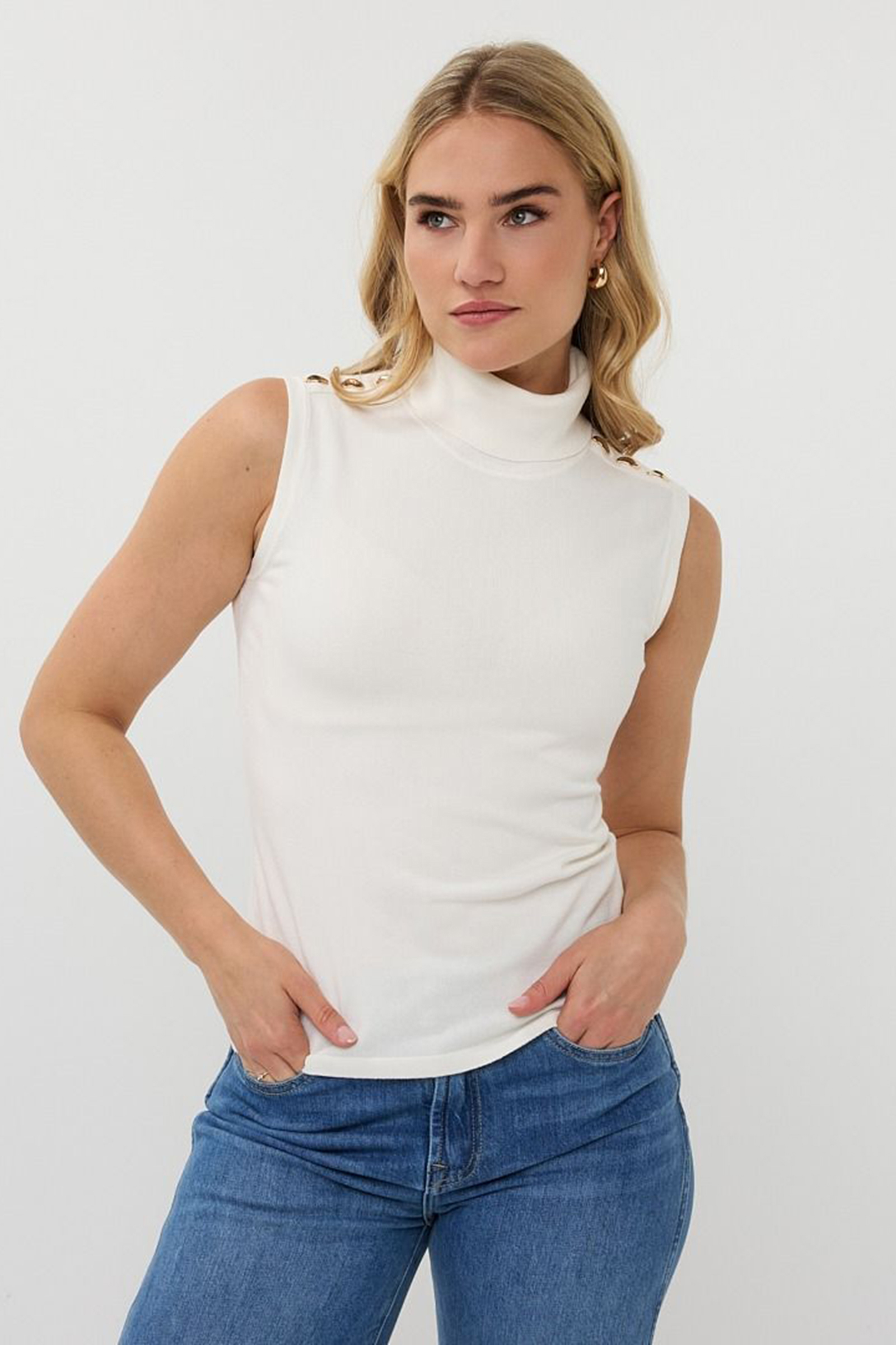 Dames top ecru