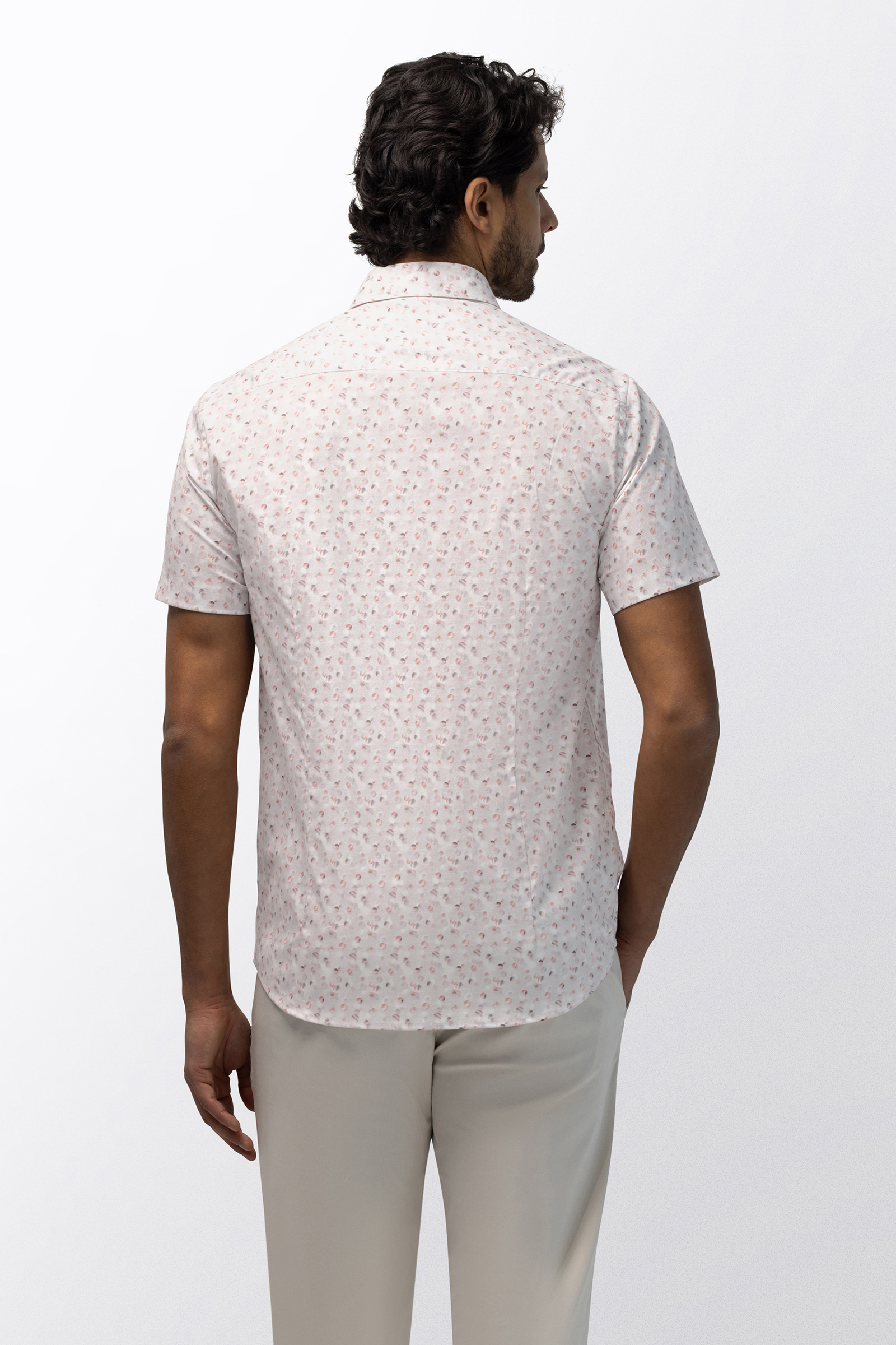 Heren overhemd km casual rose