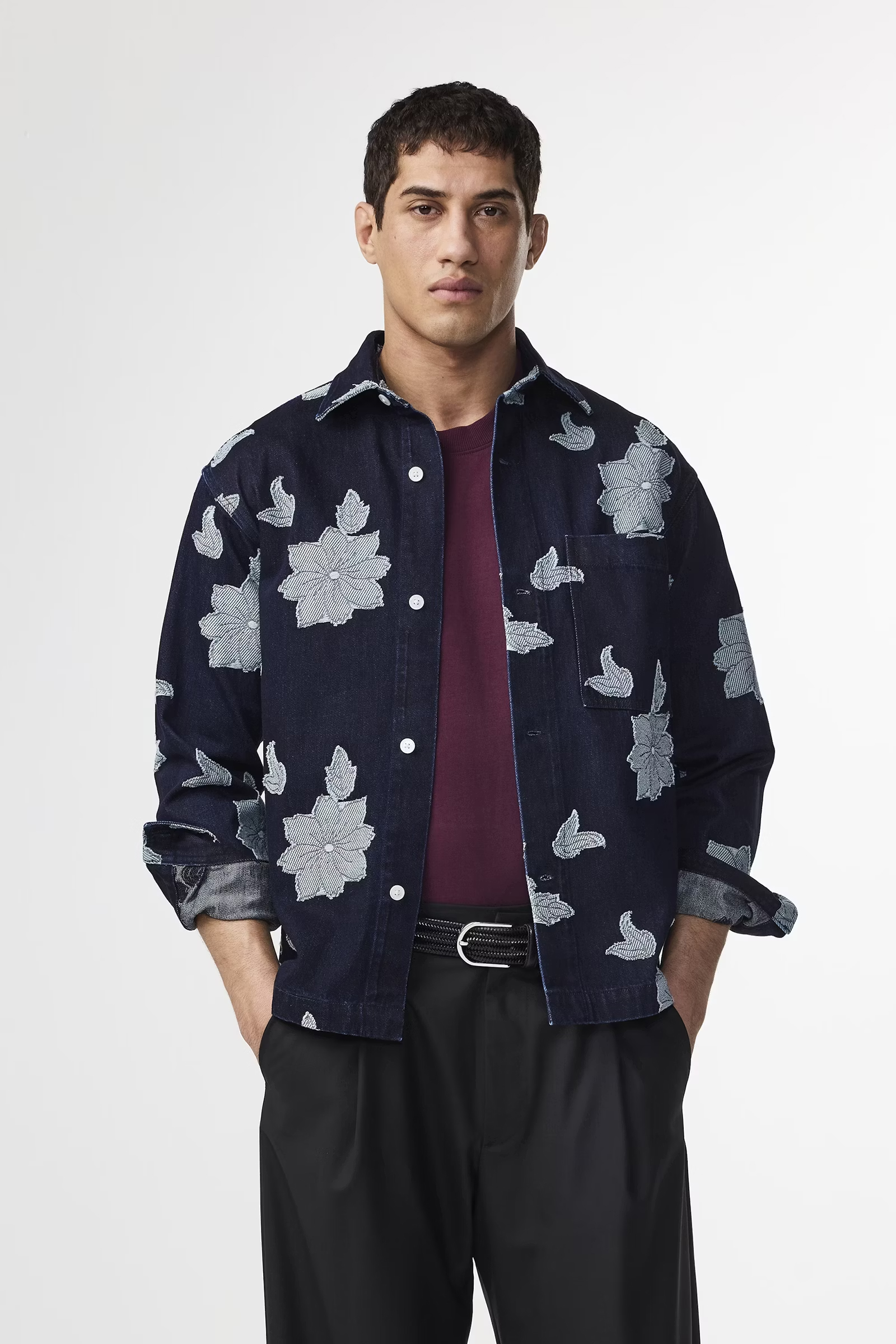 Heren overshirt blauw