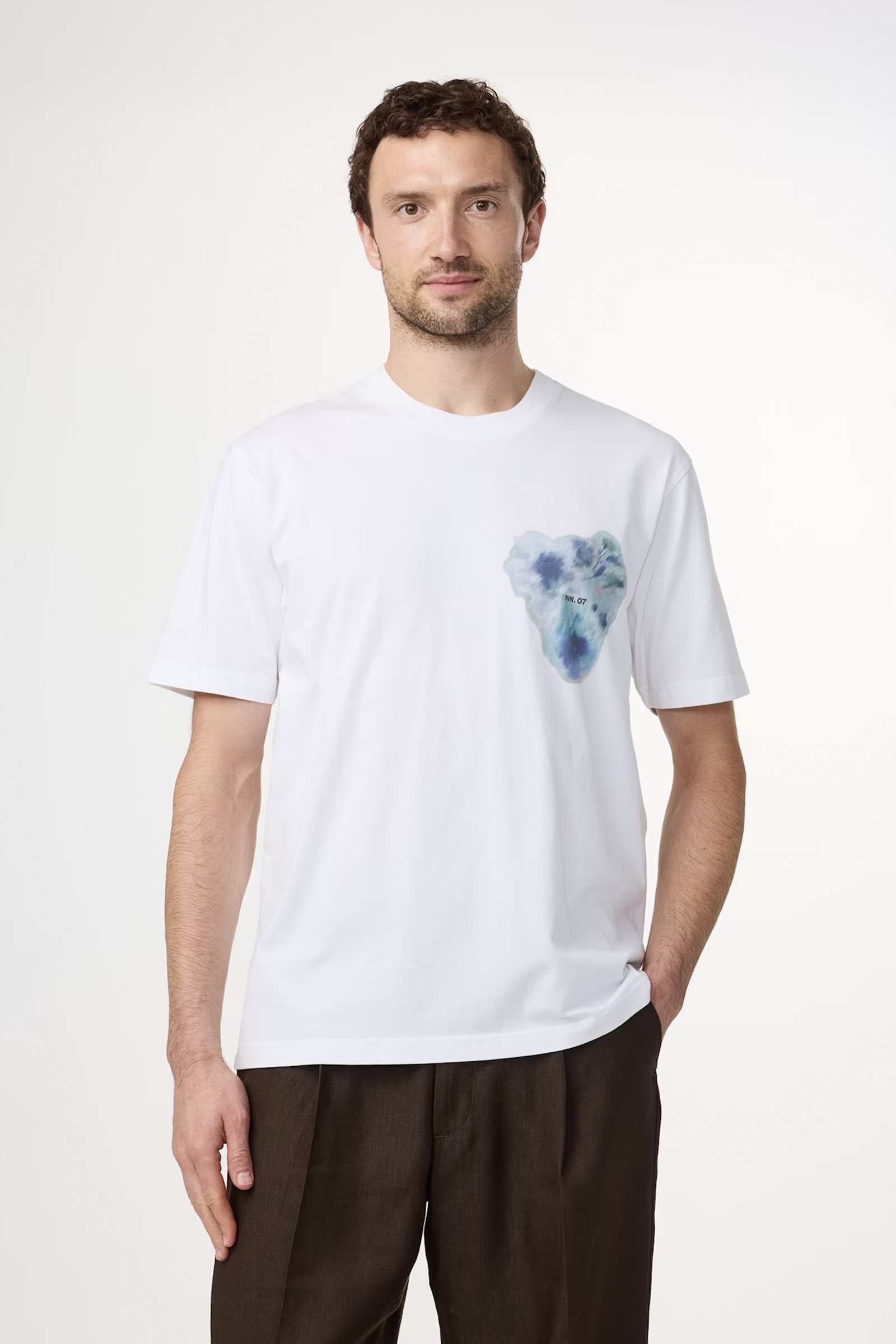 Heren t-shirt kortemouw blauw