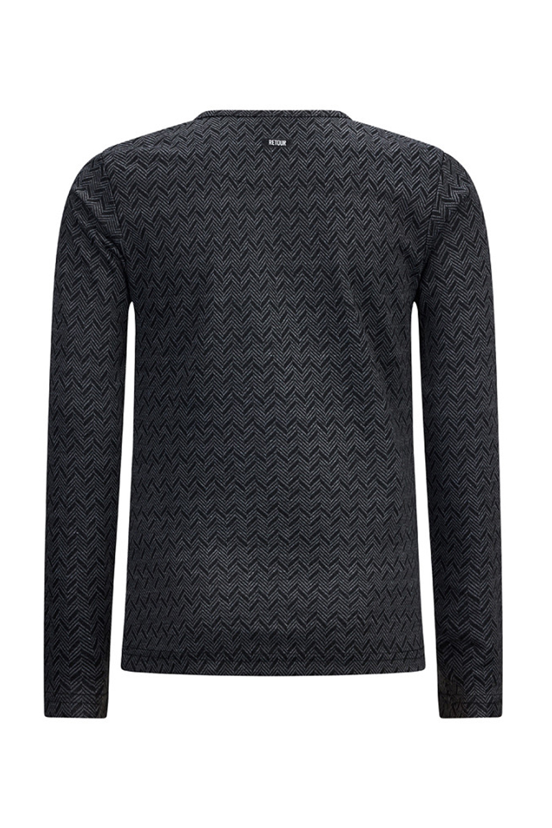 Meisjes t-shirt lange mouw zwart