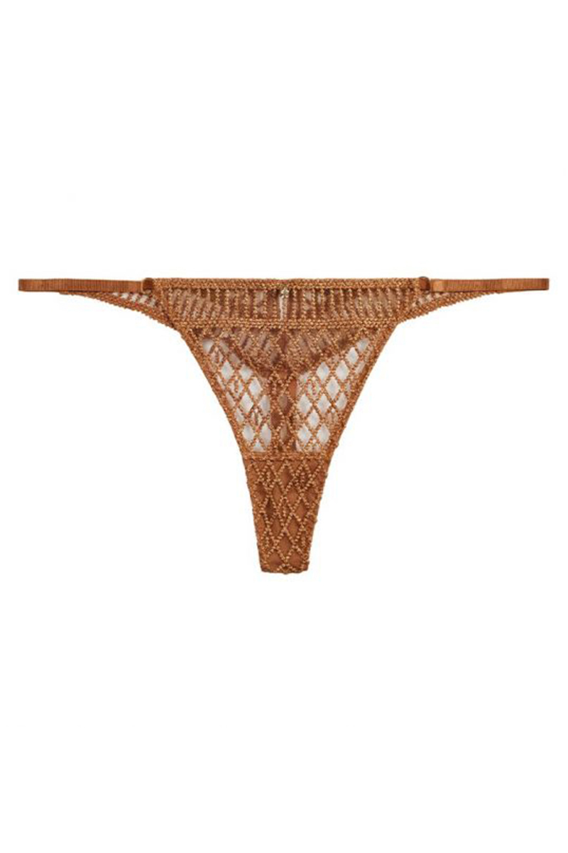 Lingerie dames string goud