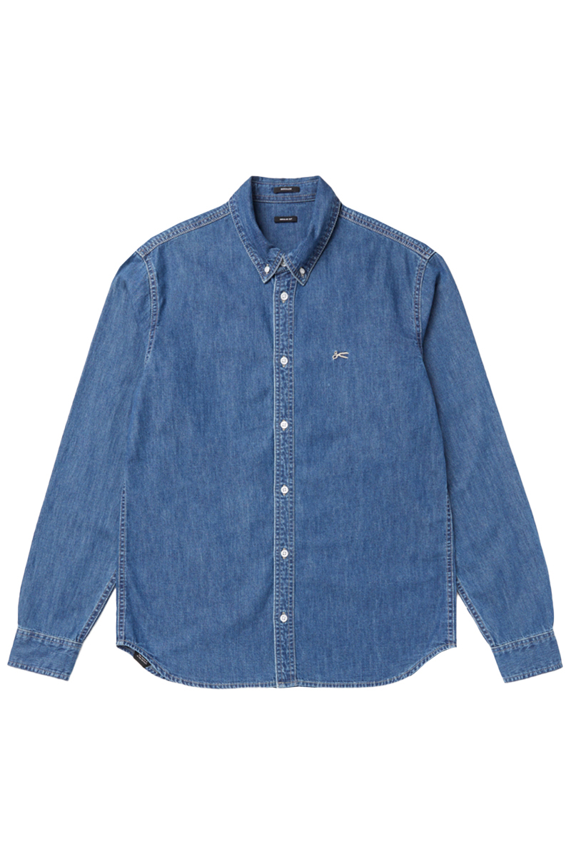 Heren overhemd lm casual blauw