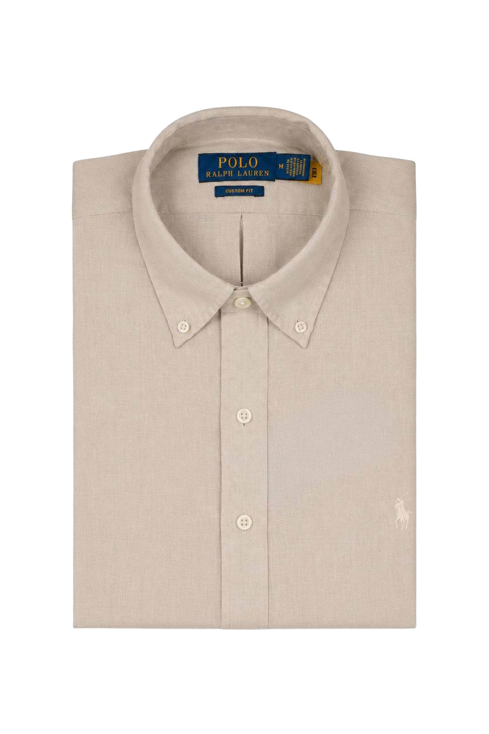 Heren overhemd lm casual bruin