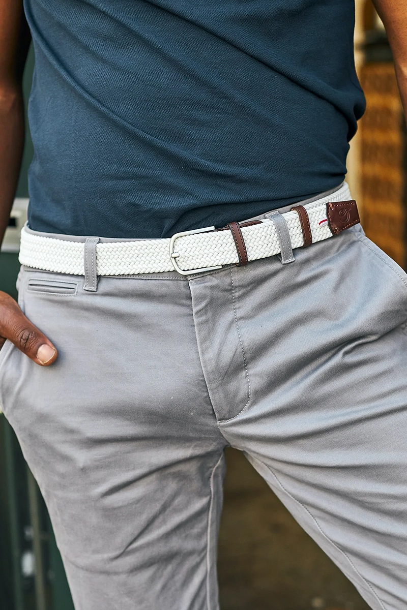 Heren riem wit