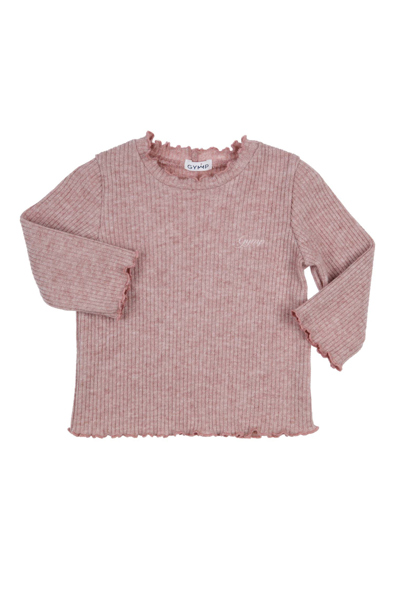 Baby t-shirt lange mouw rose