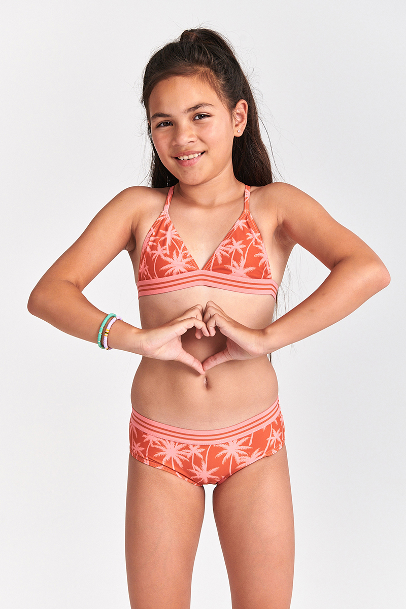 Shiwi GIRLS LUNA BIKINI SET VACATION PALM bruin/beige 2