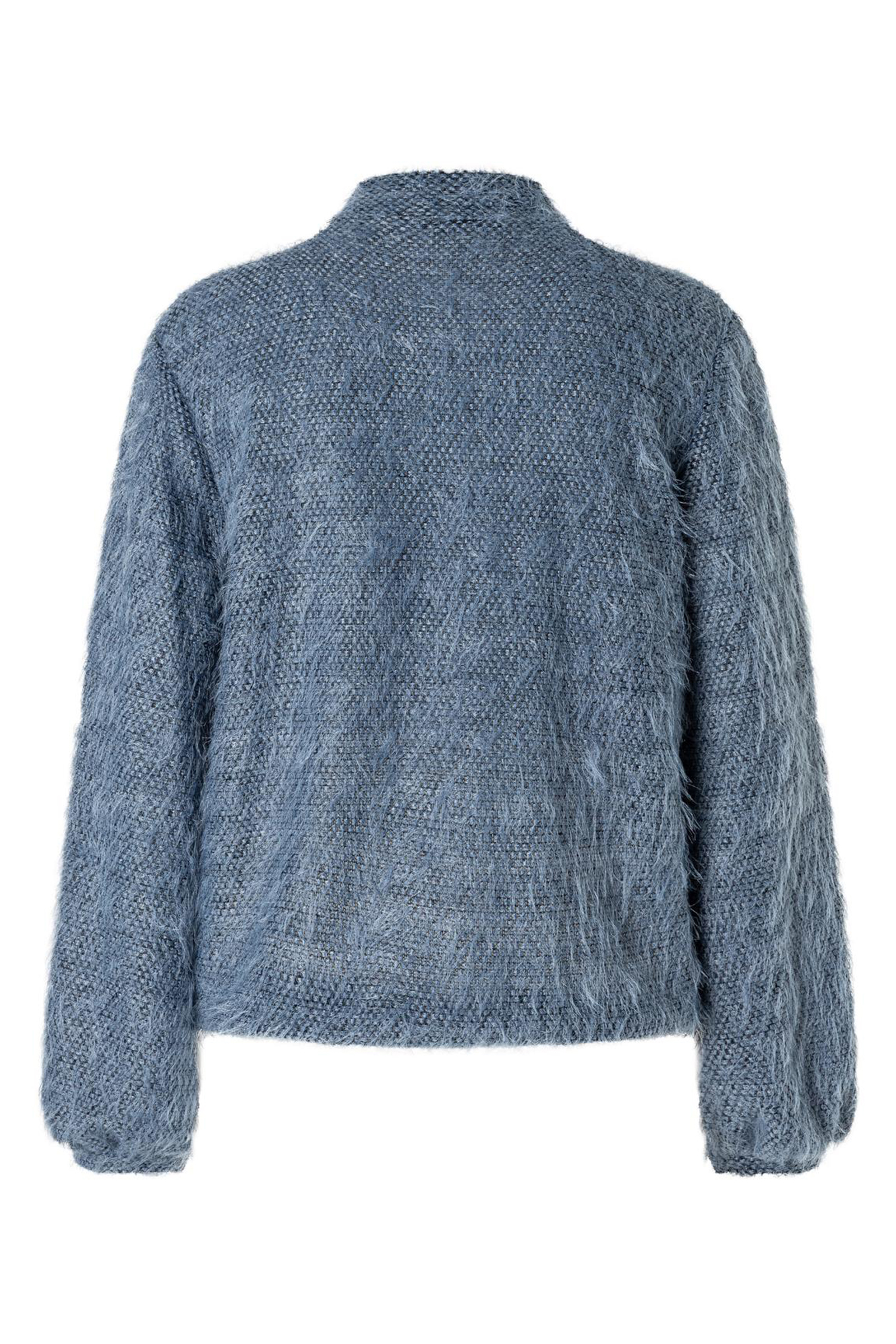 Dames blouse lange mouw blauw