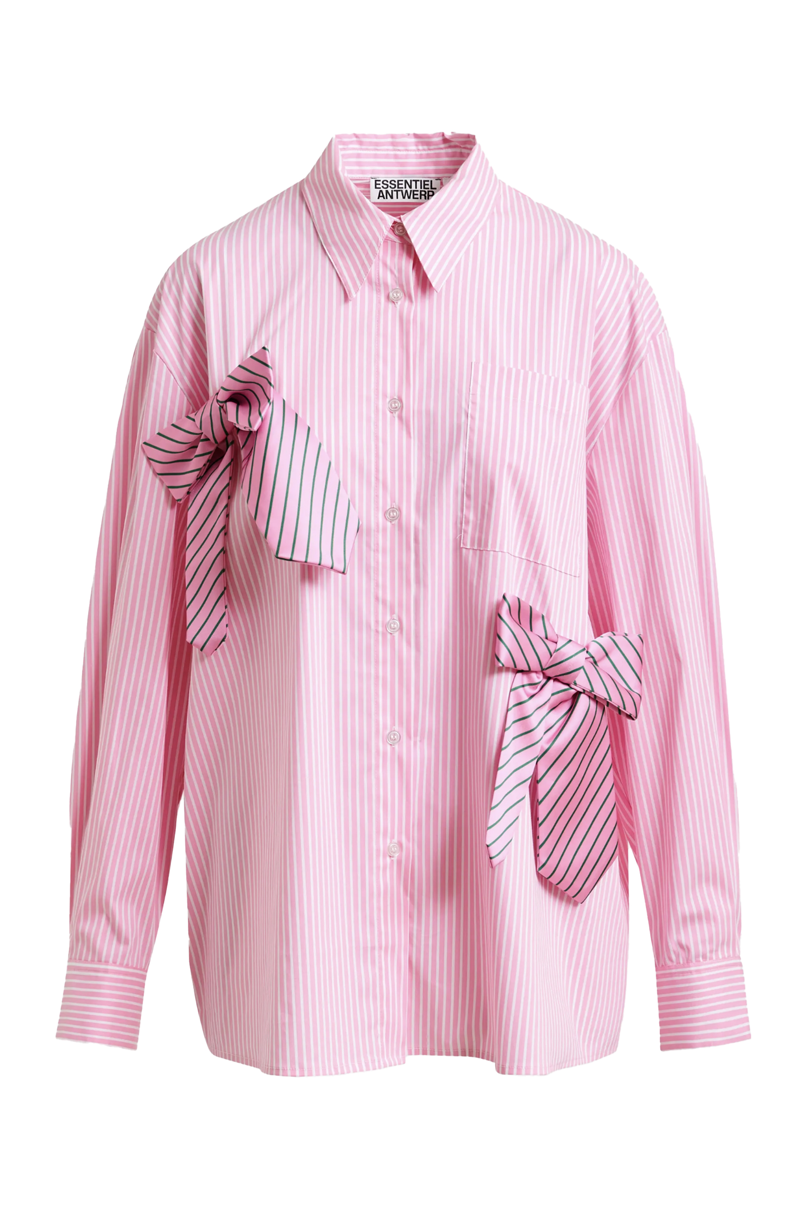 Dames blouse lange mouw rose