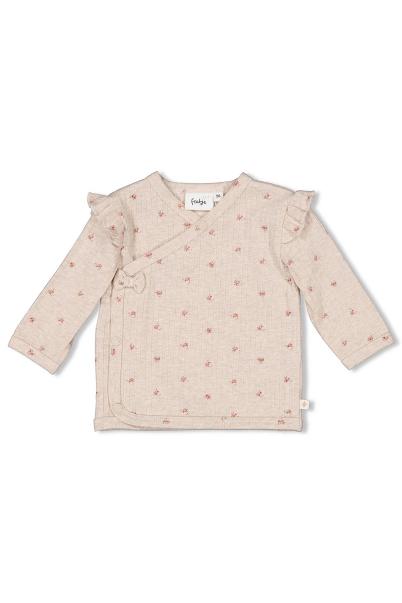 Baby t-shirt lange mouw bruin