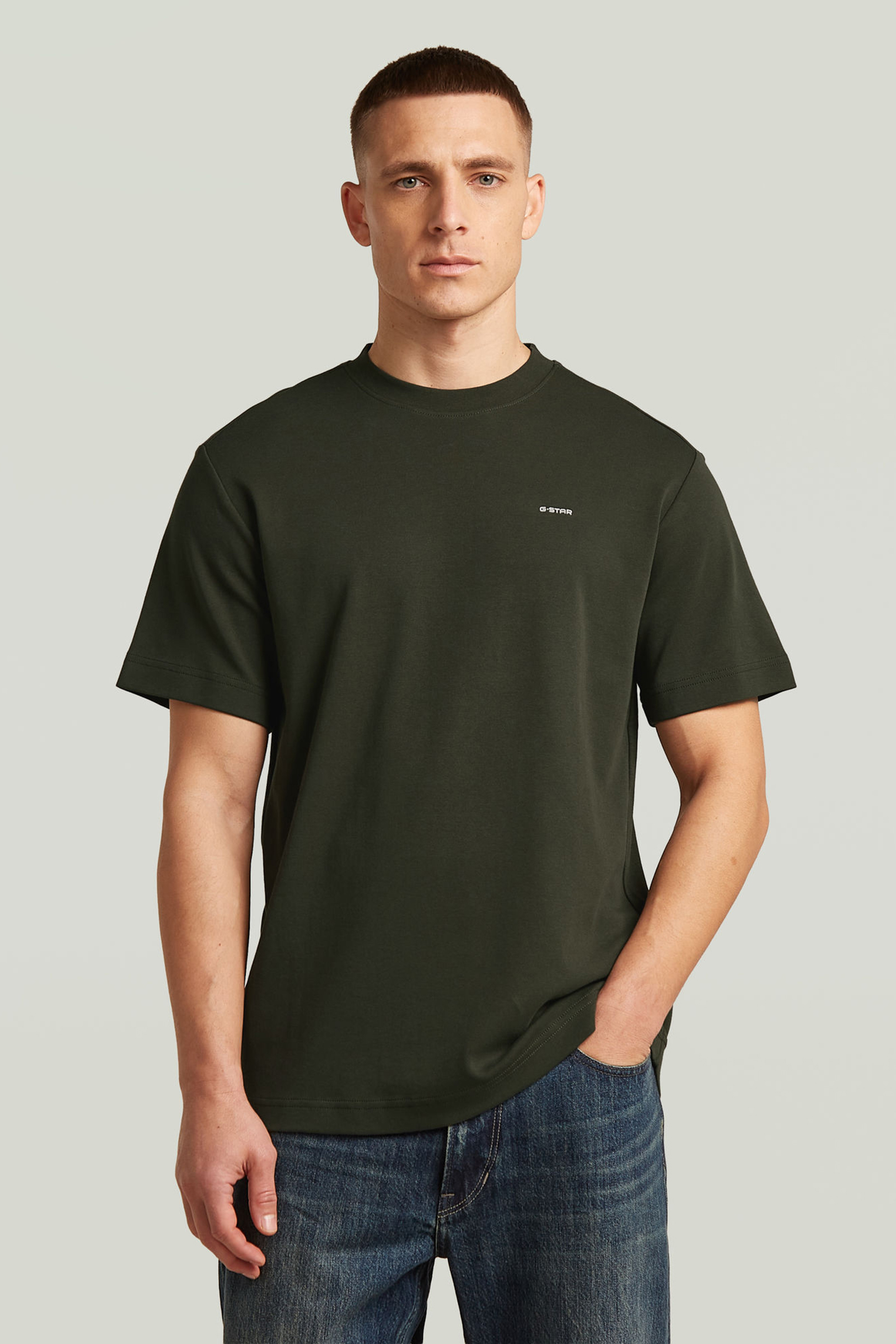 Heren t-shirt kortemouw grijs