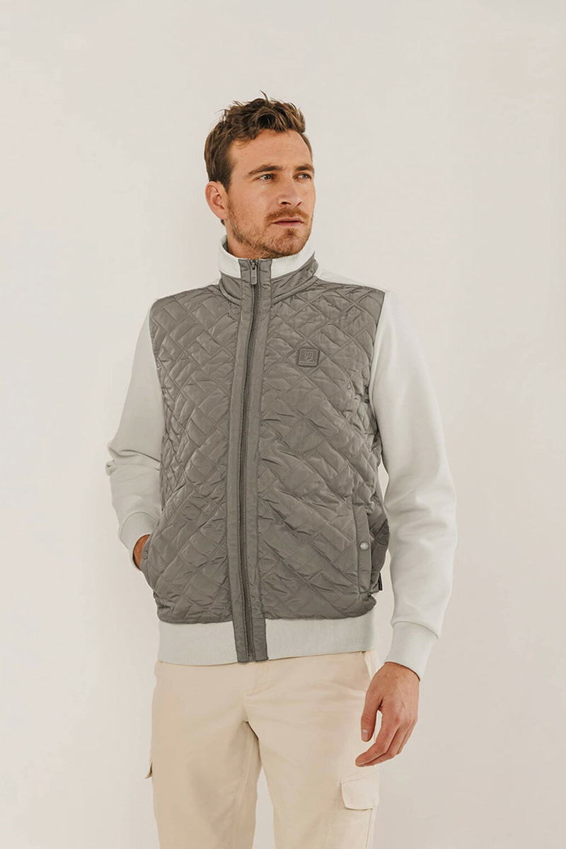 State of Art Sweat Cardigan Plain Grijs-2 2