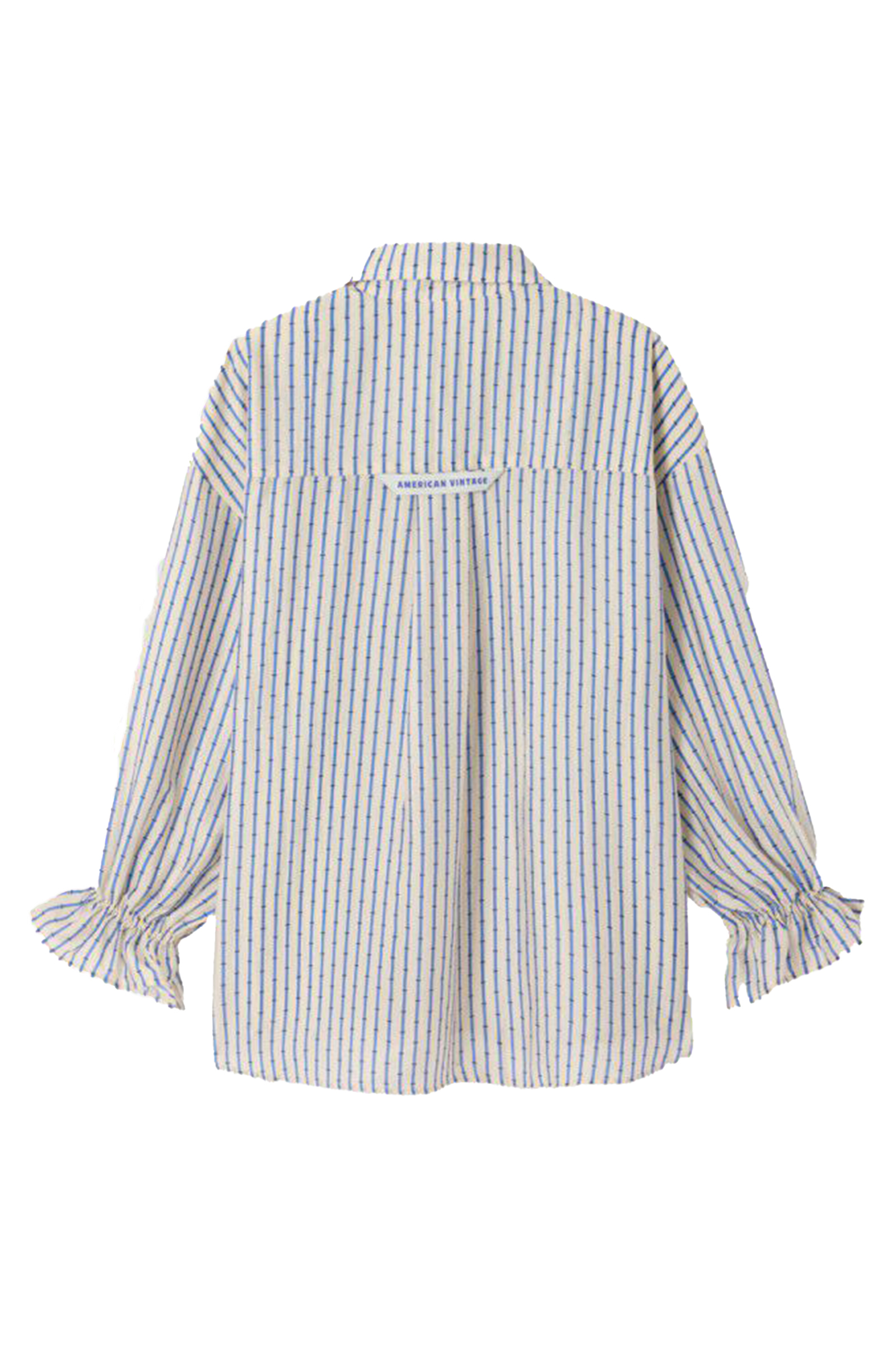 Dames blouse lange mouw blauw