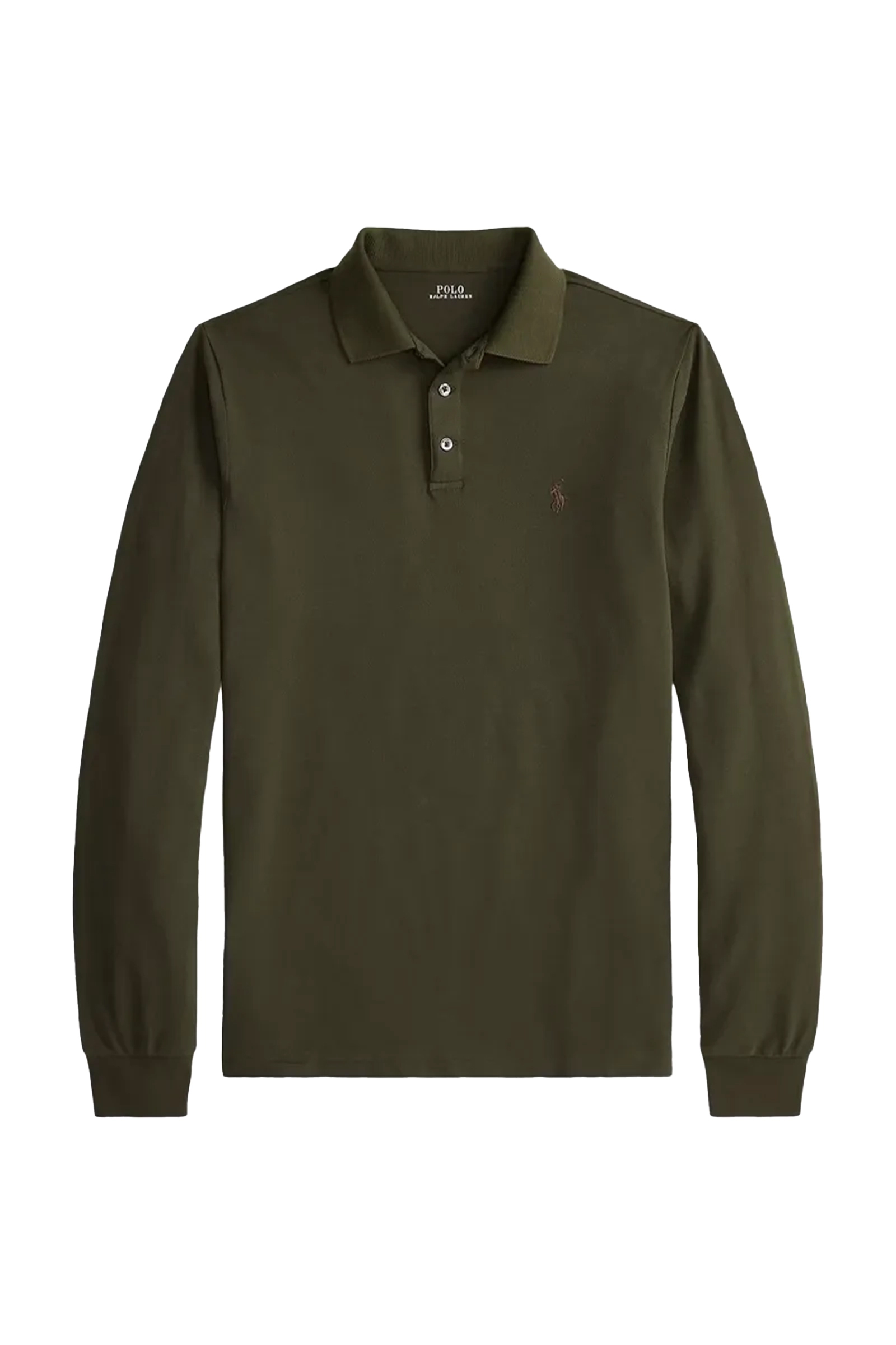 Heren polo lange mouw groen