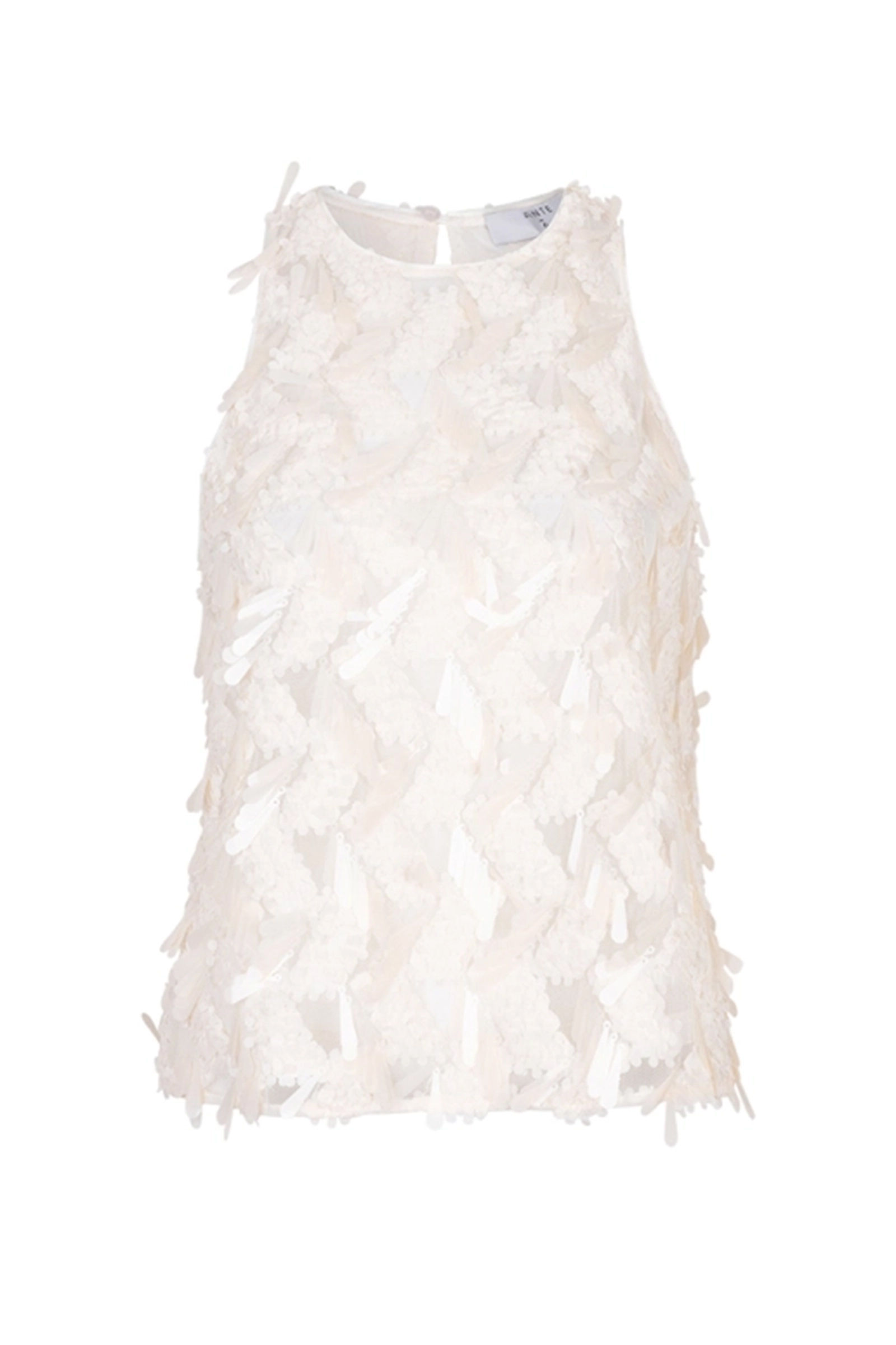 Dames top ecru
