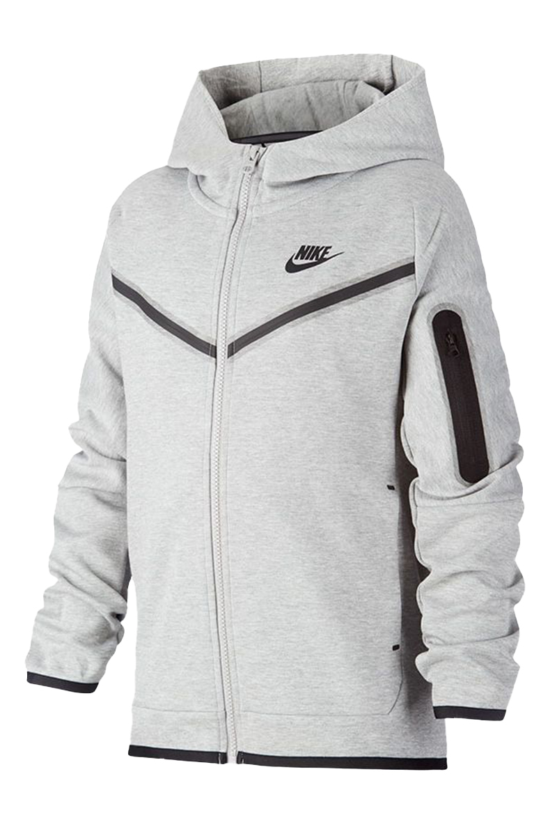 Mis Groene bonen Doelwit Nike Nike Sportswear Tech Fleece Big Kid Grijs-1 Voorwinden
