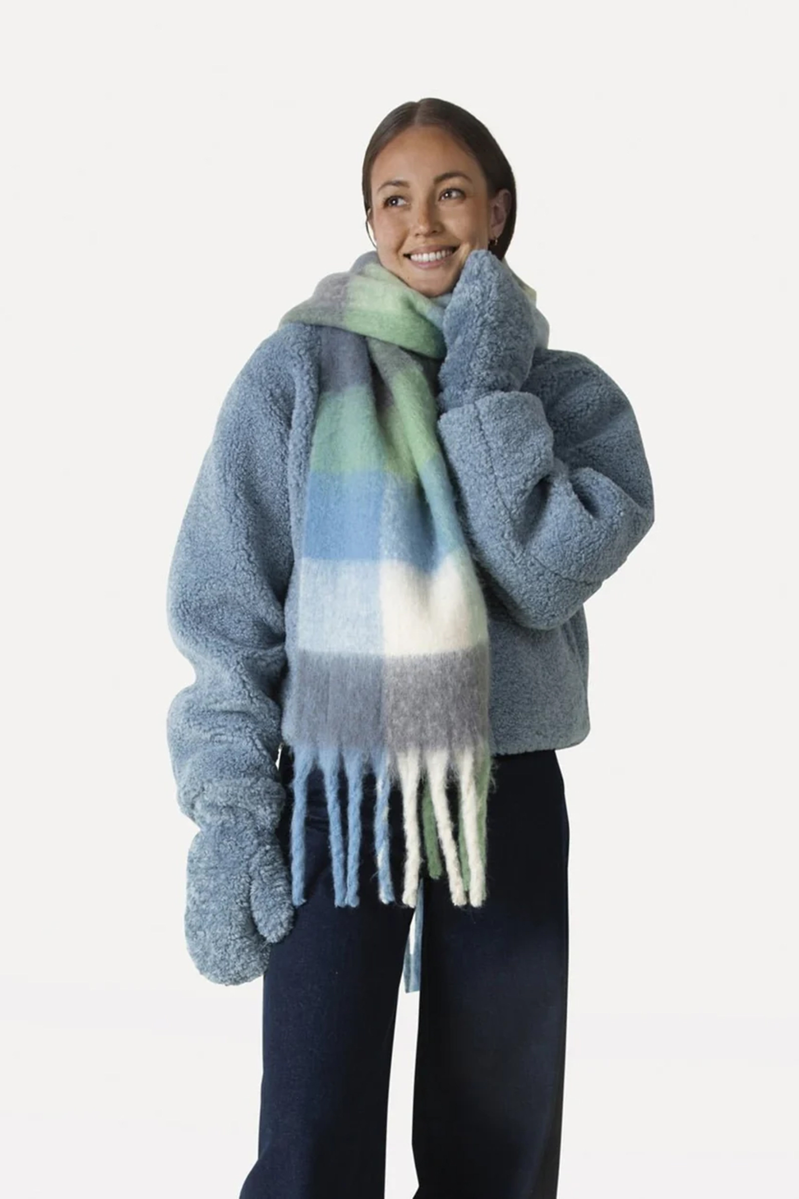 Dames sjaal blauw