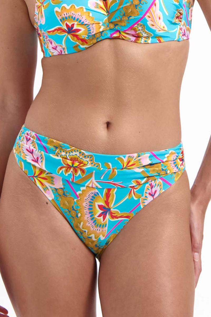 Bad/beach dames bikini slip blauw