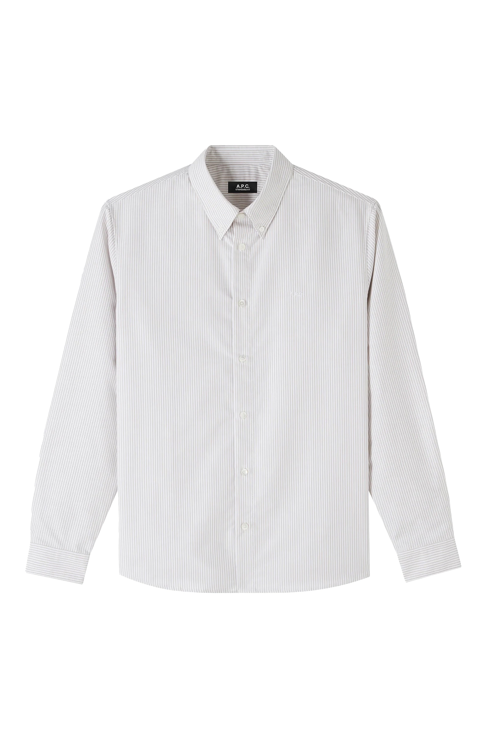 Heren overhemd lm casual grijs