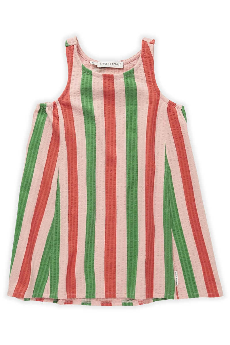 Sproet & Sprout Dress loose stripe Rood-1 1