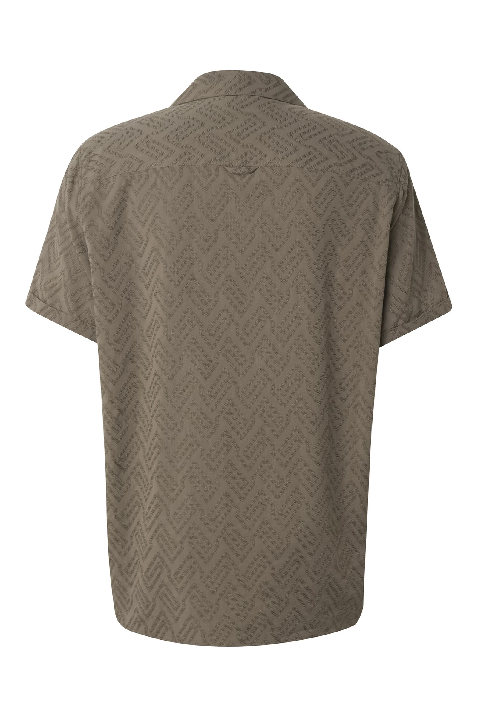 Heren overhemd lm casual bruin