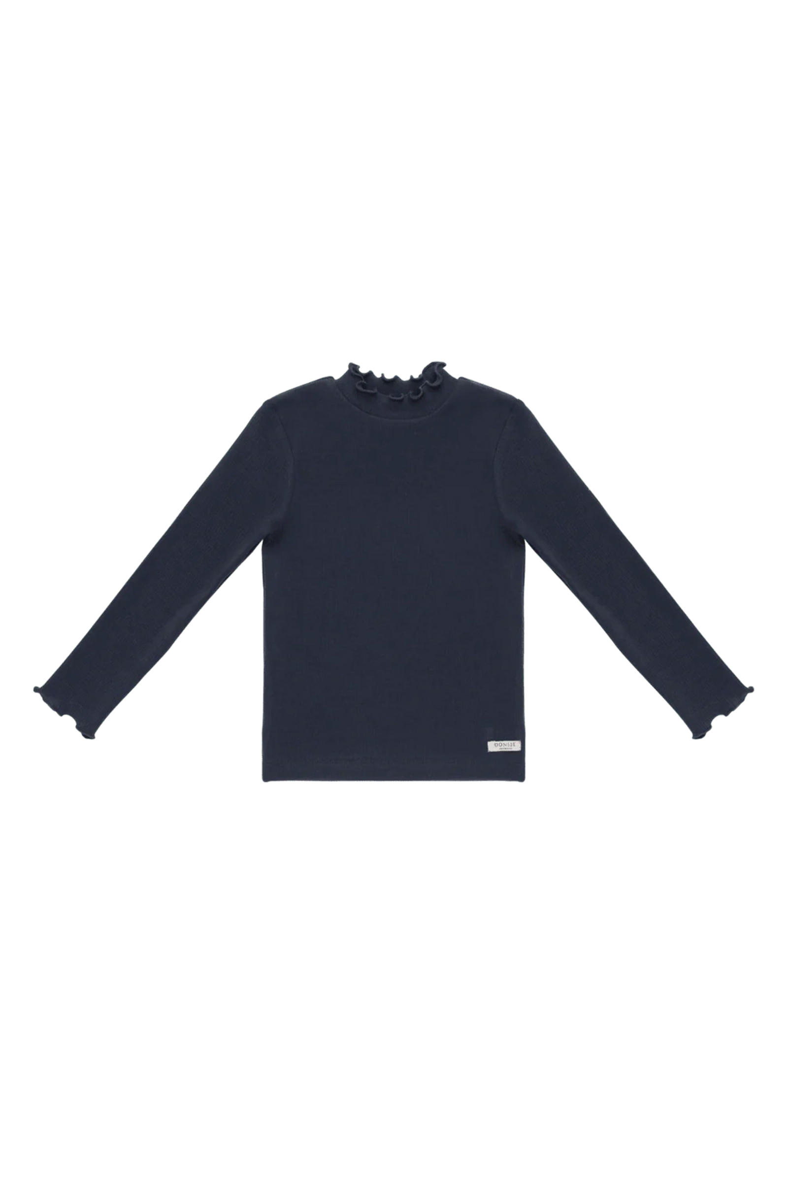 Meisjes t-shirt lange mouw blauw