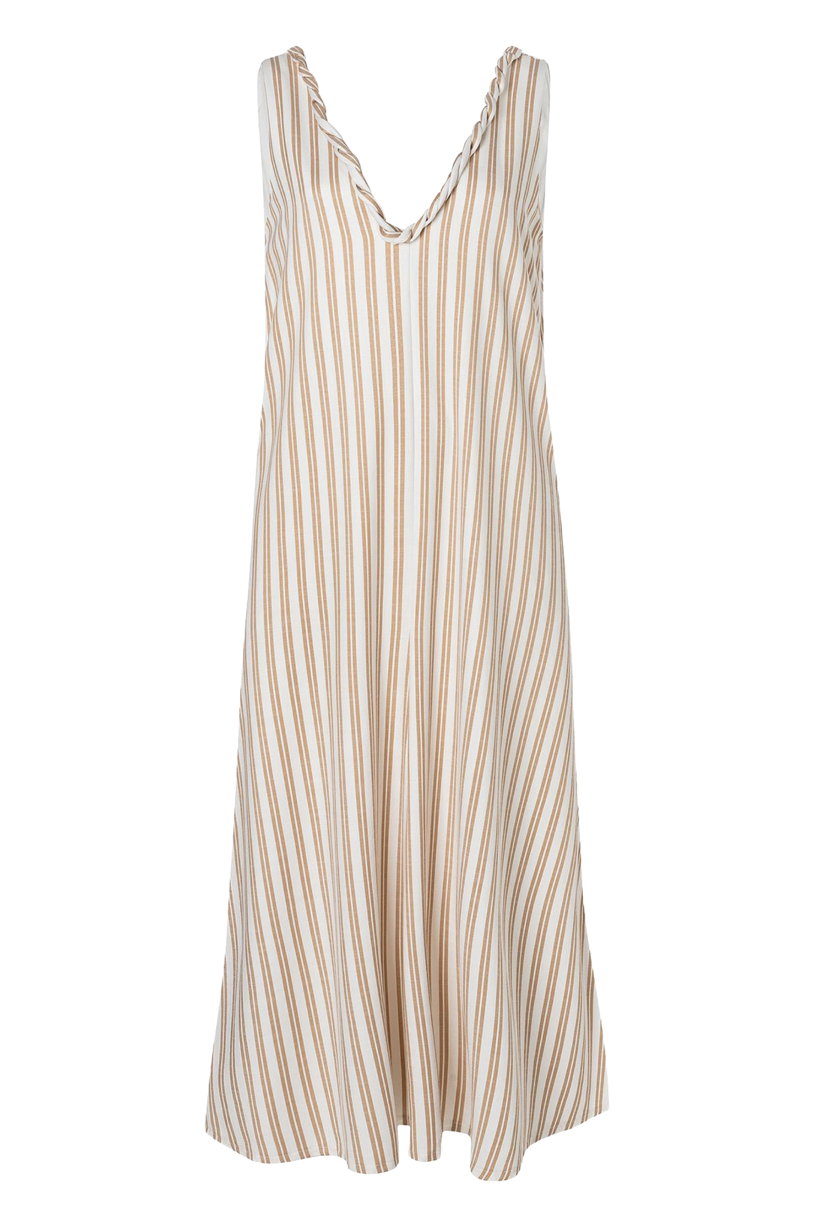 Ana Alcazar midi dress bruin/beige-1 1